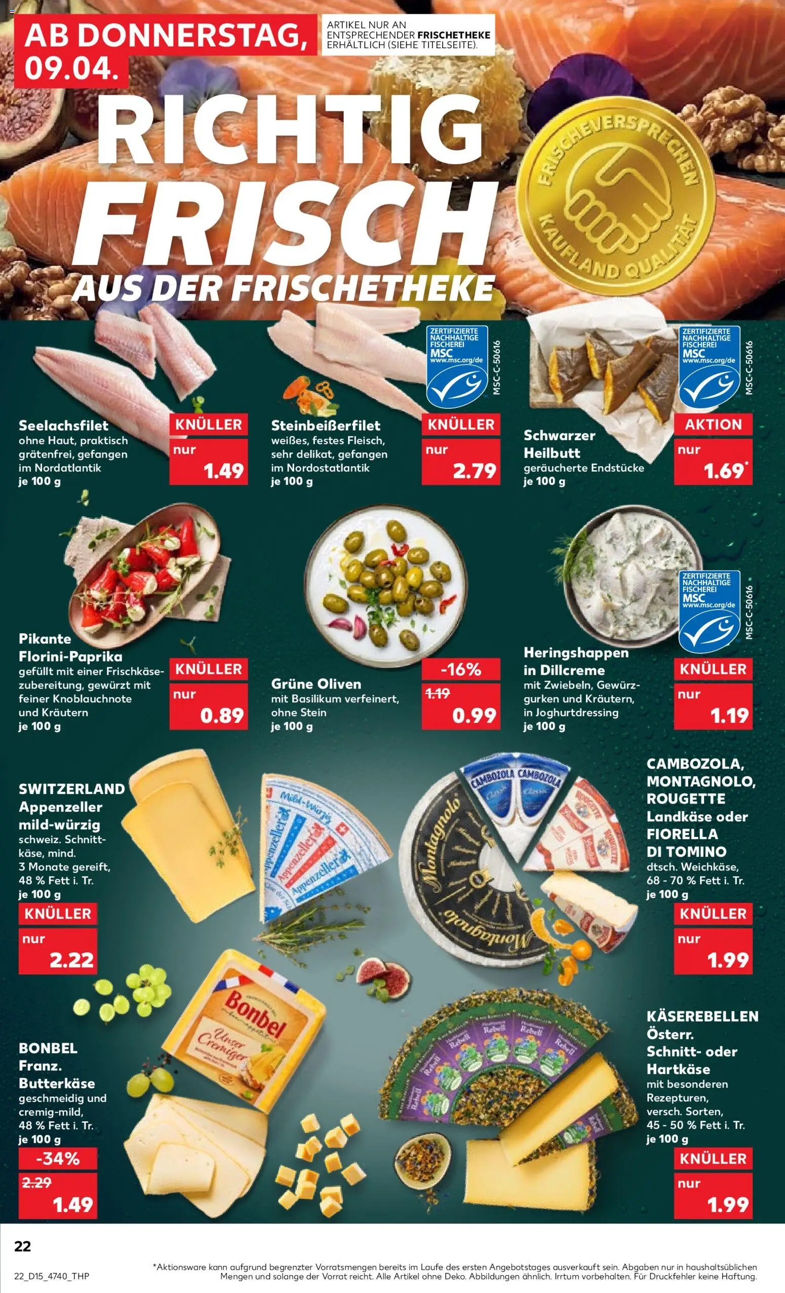 Kaufland Prospekt Hannover	 – gültig ab 09.04.2026 | Seite: 22 | Produkte: Gurken, Frischkase
