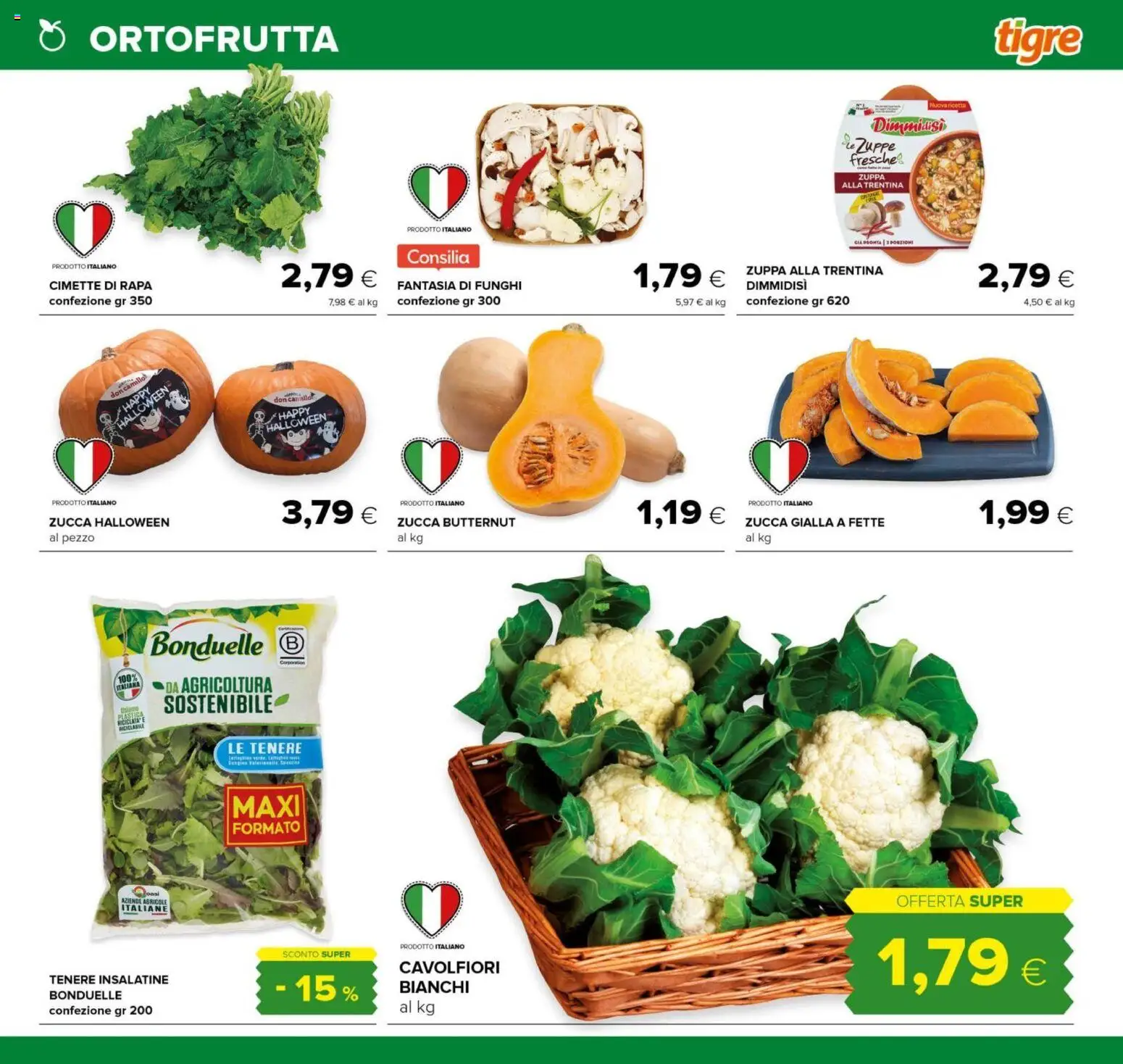 Volantino Tigre del 23.10.2025 | Pagina: 7 | Prodotti: Funghi, Zucca, Cimette di rapa