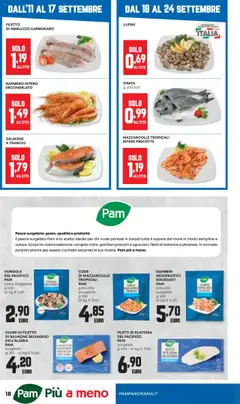 Volantino Panorama del 11.09.2025 | Pagina: 18 | Prodotti: Lupini, Salmone, Gamberi, Vongole