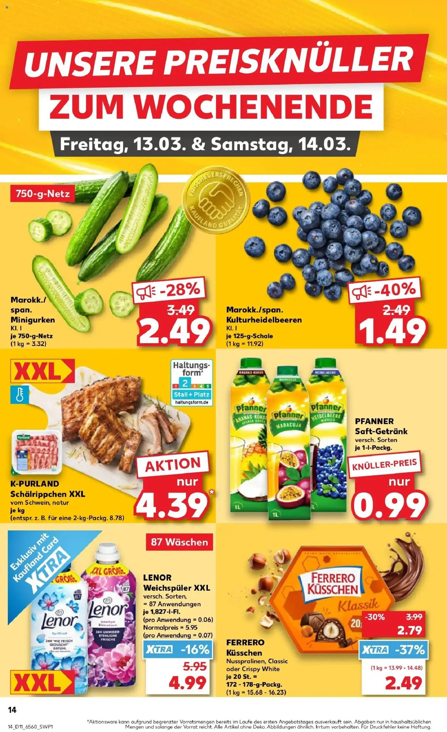 Kaufland Prospekt Düren	 – gültig ab 12.03.2026 | Seite: 14 | Produkte: Lenor, Weichspüler