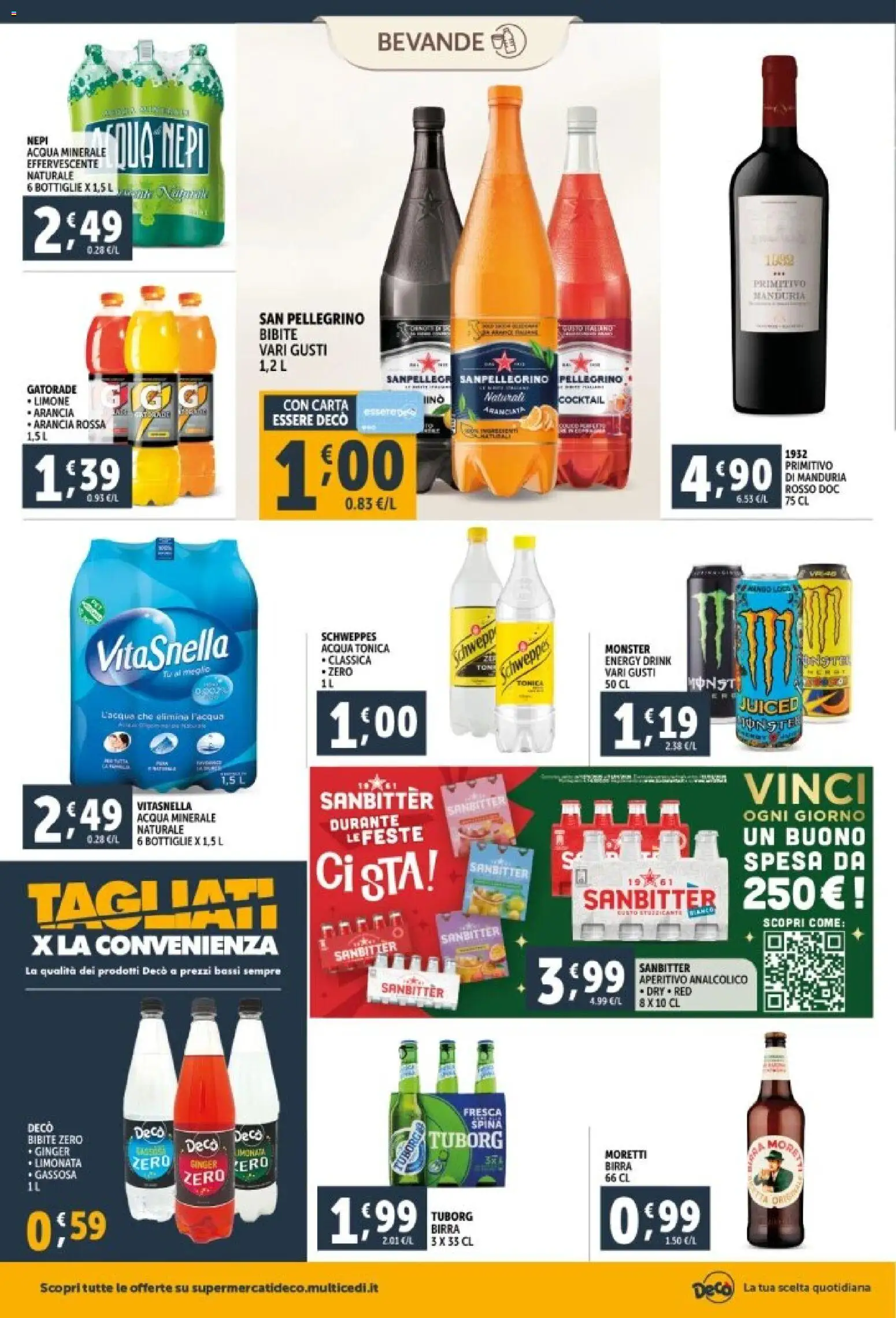 Volantino Decò del 29.12.2025 | Pagina: 20 | Prodotti: Birra, Limonata, Acqua minerale, Aperitivo