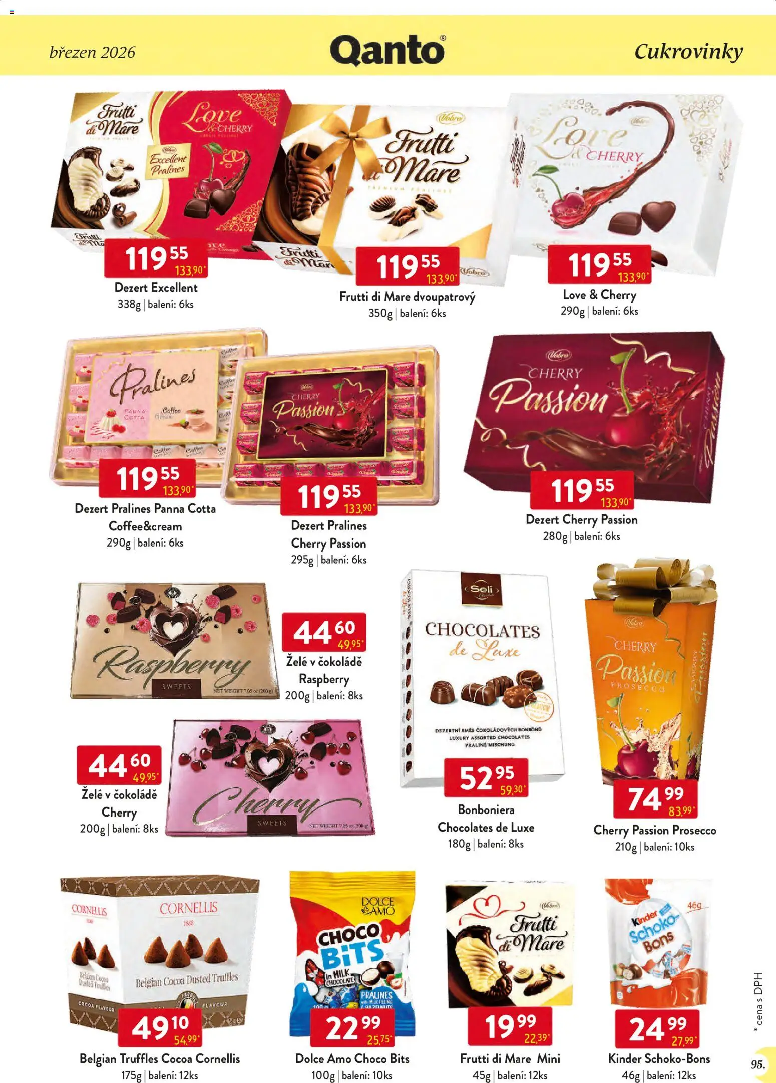 Astur & Qanto leták - Velkoobchod 03/2026 od 01.03.2026 | Strana: 95 | Produkty: Prosecco, Panna cotta, Kinder, Milk chocolate