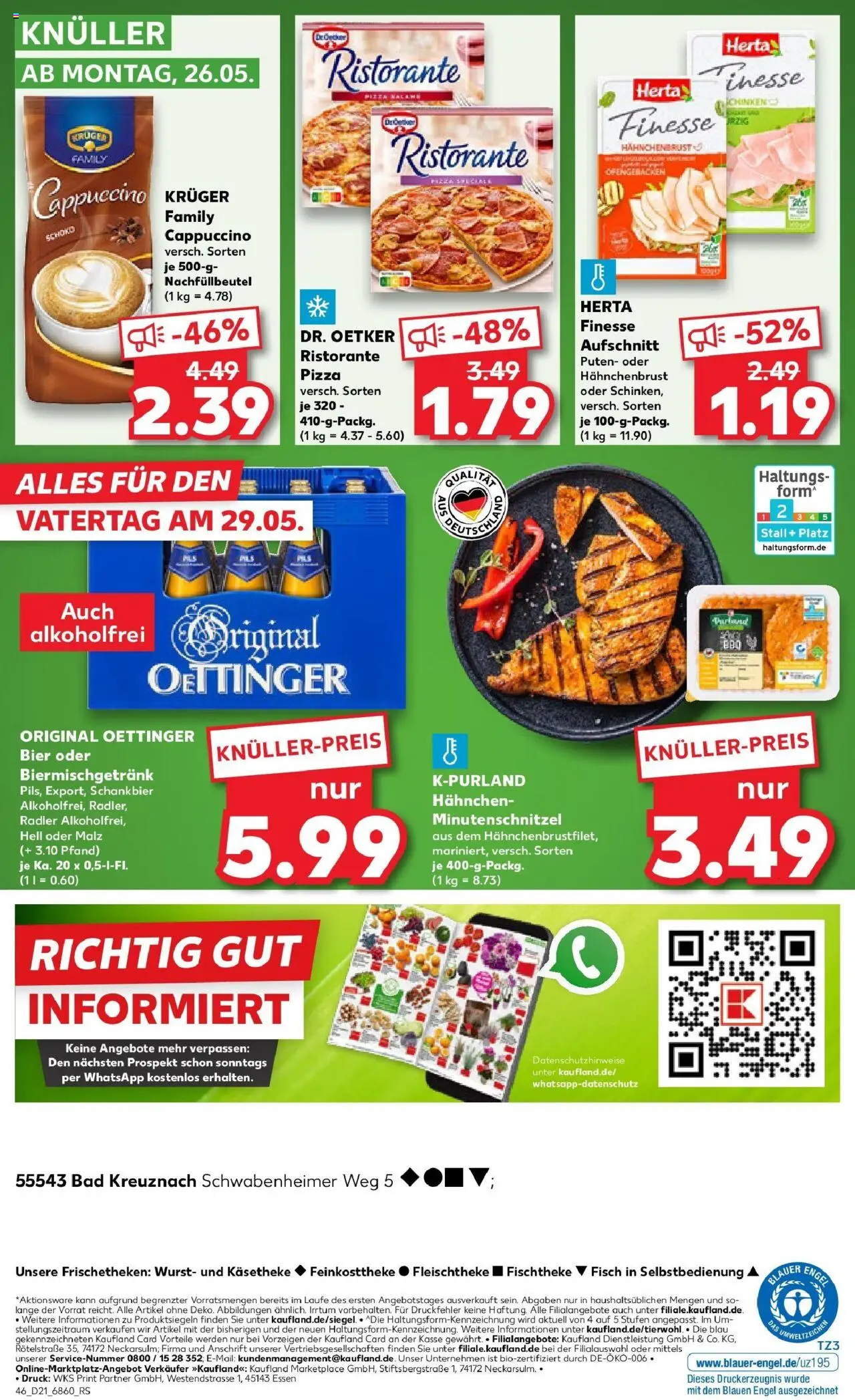 Kaufland prospekt Bad Kreuznach	 - gültig ab dem 22.05.2025 | Seite: 46 | Produkte: Ristorante, Bier, Bad, Herta finesse