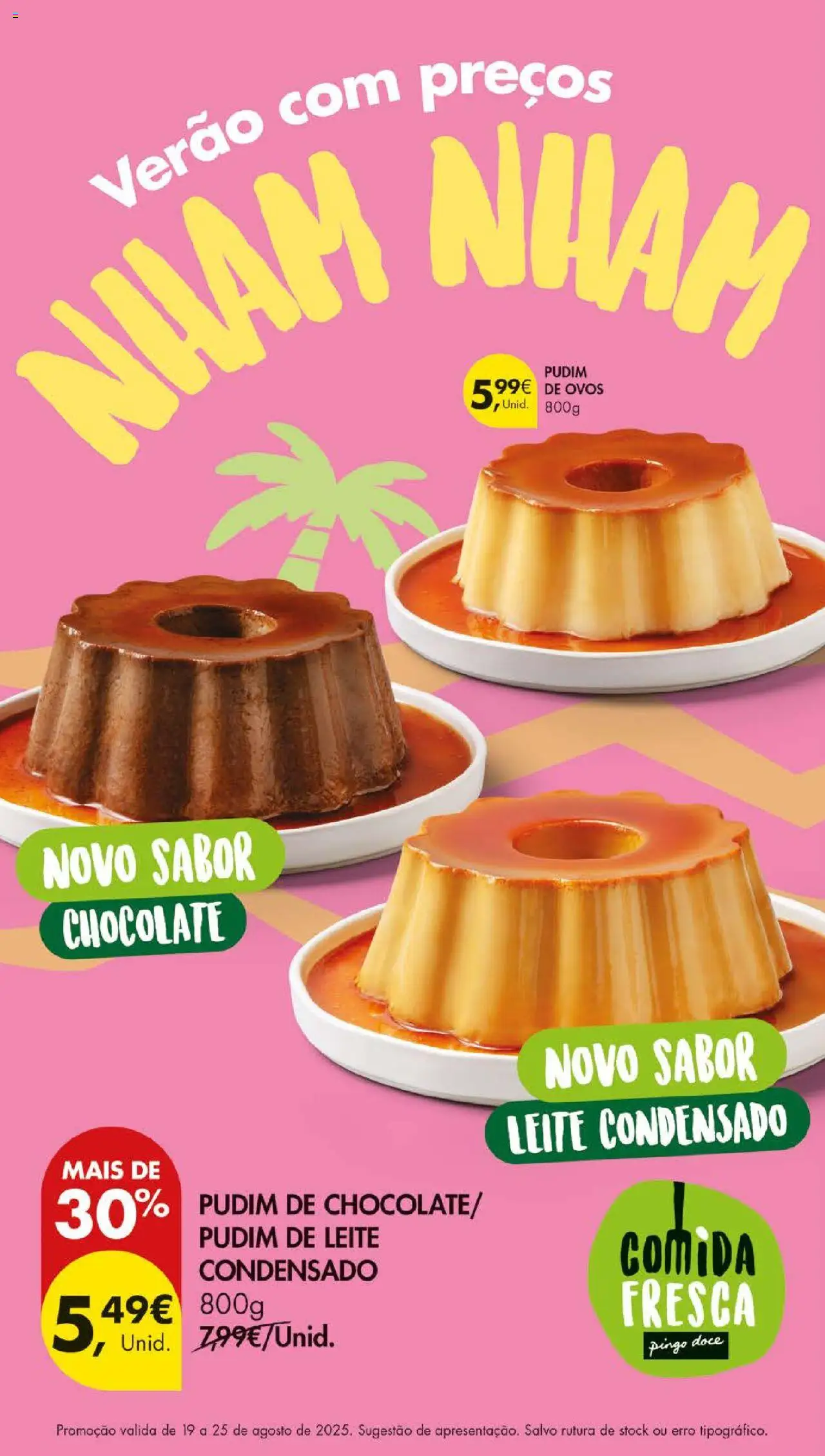 Pingo Doce folheto │ válido de 19.08.2025 | Página: 13 | Produtos: Pudim, Leite condensado, Leite, Chocolate