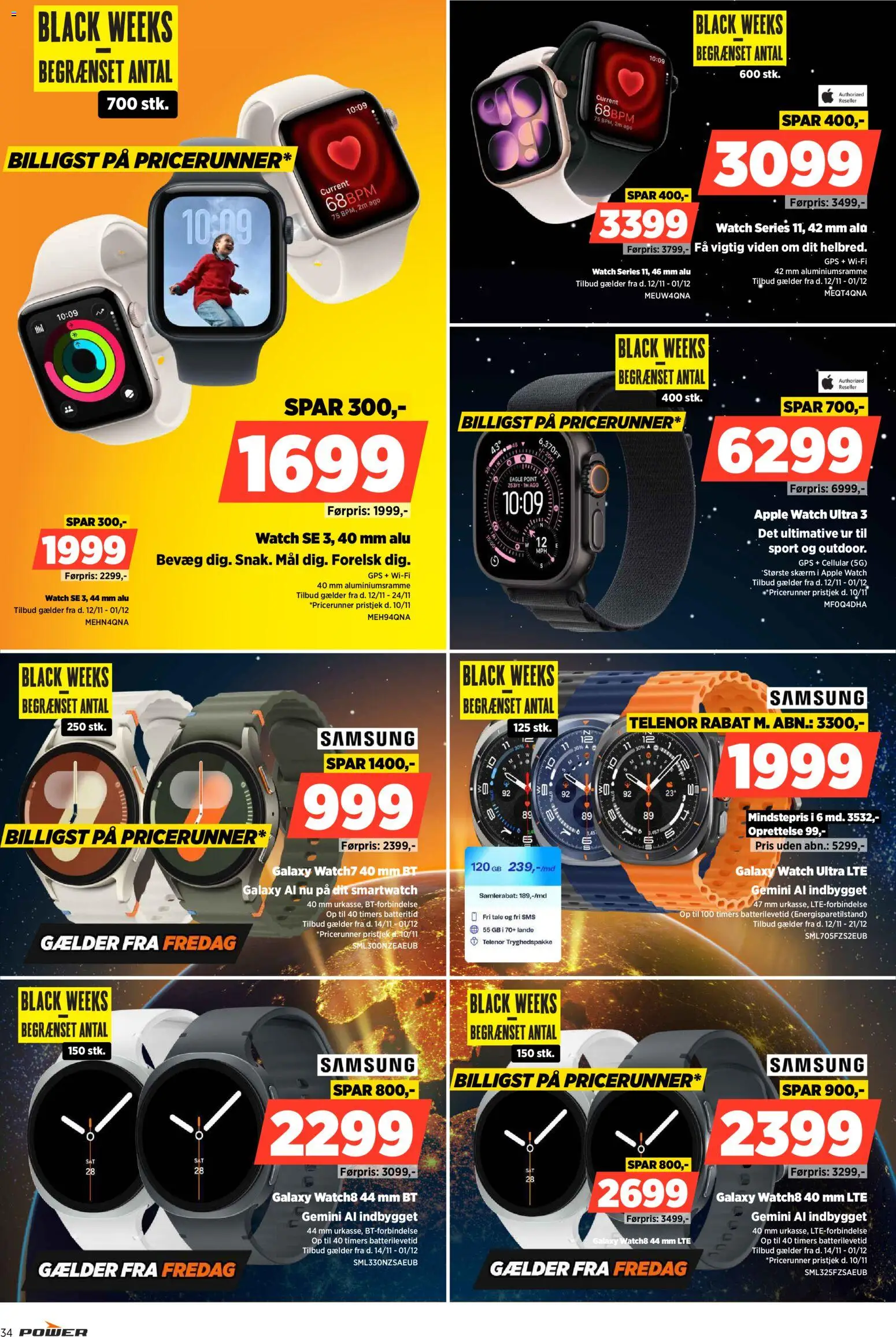 Power tilbudsavis – gyldig fra 12.11.2025 | Side: 34 | Produkter: Skærm, Ur, GPS, Smartwatch