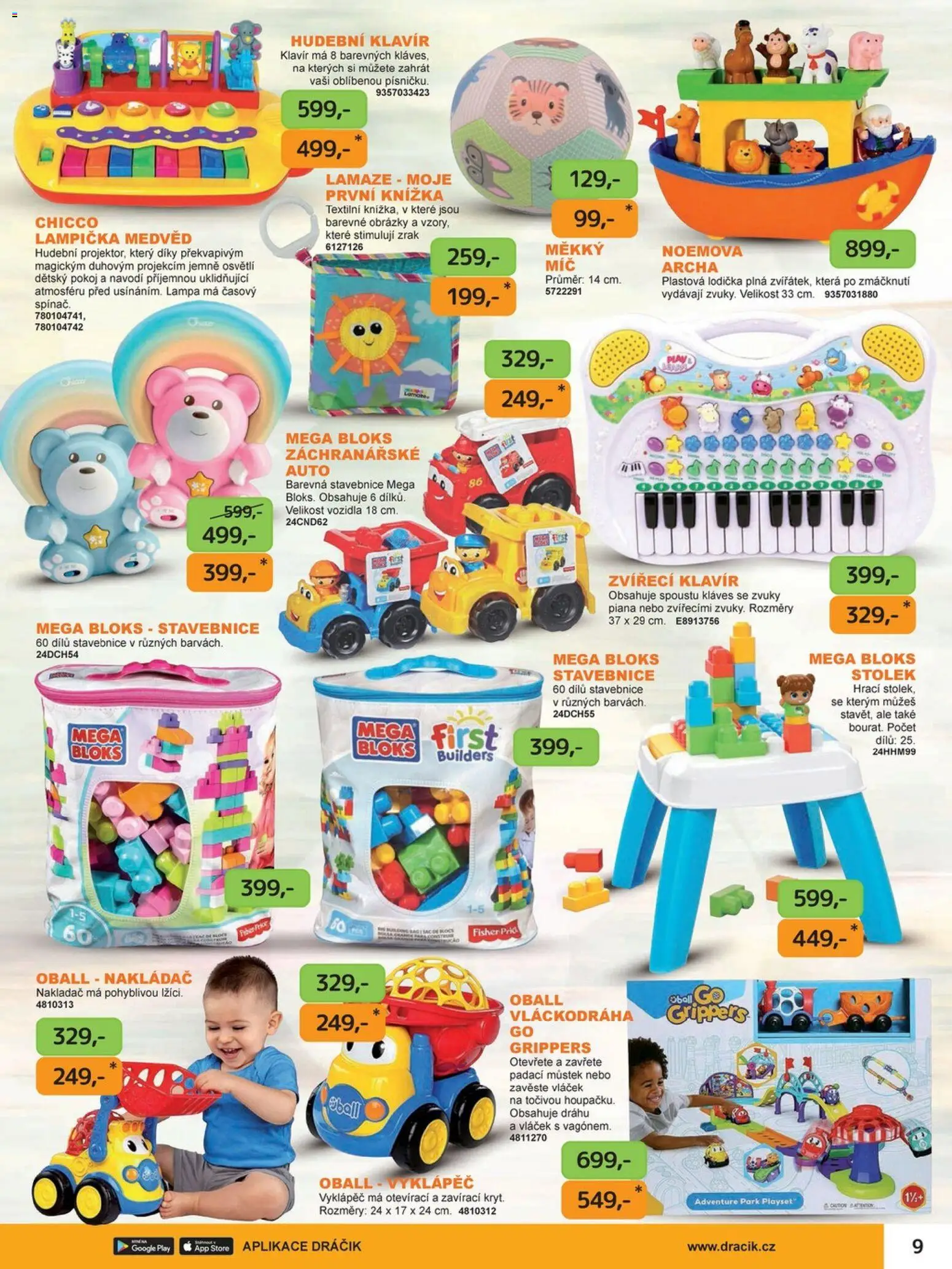 Dráčik leták od 03.10.2025 | Strana: 9 | Produkty: Stavebnice, Knížka, Stolek, Lampa