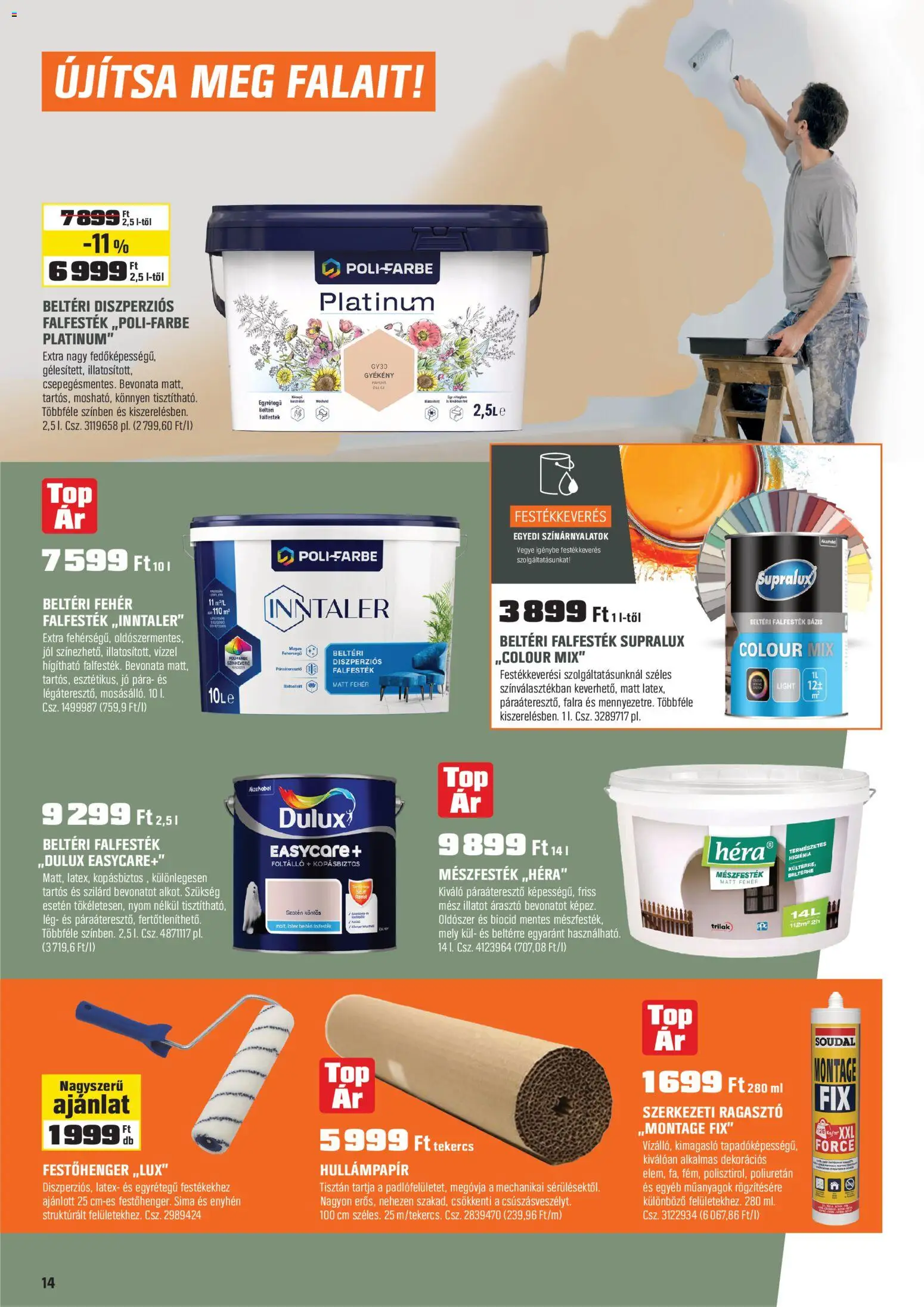 OBI akciós ujság - amely érvényes a következő dátumtól: 30.12.2025 | Oldal: 14 | Termékek: Ragasztó, Köntös