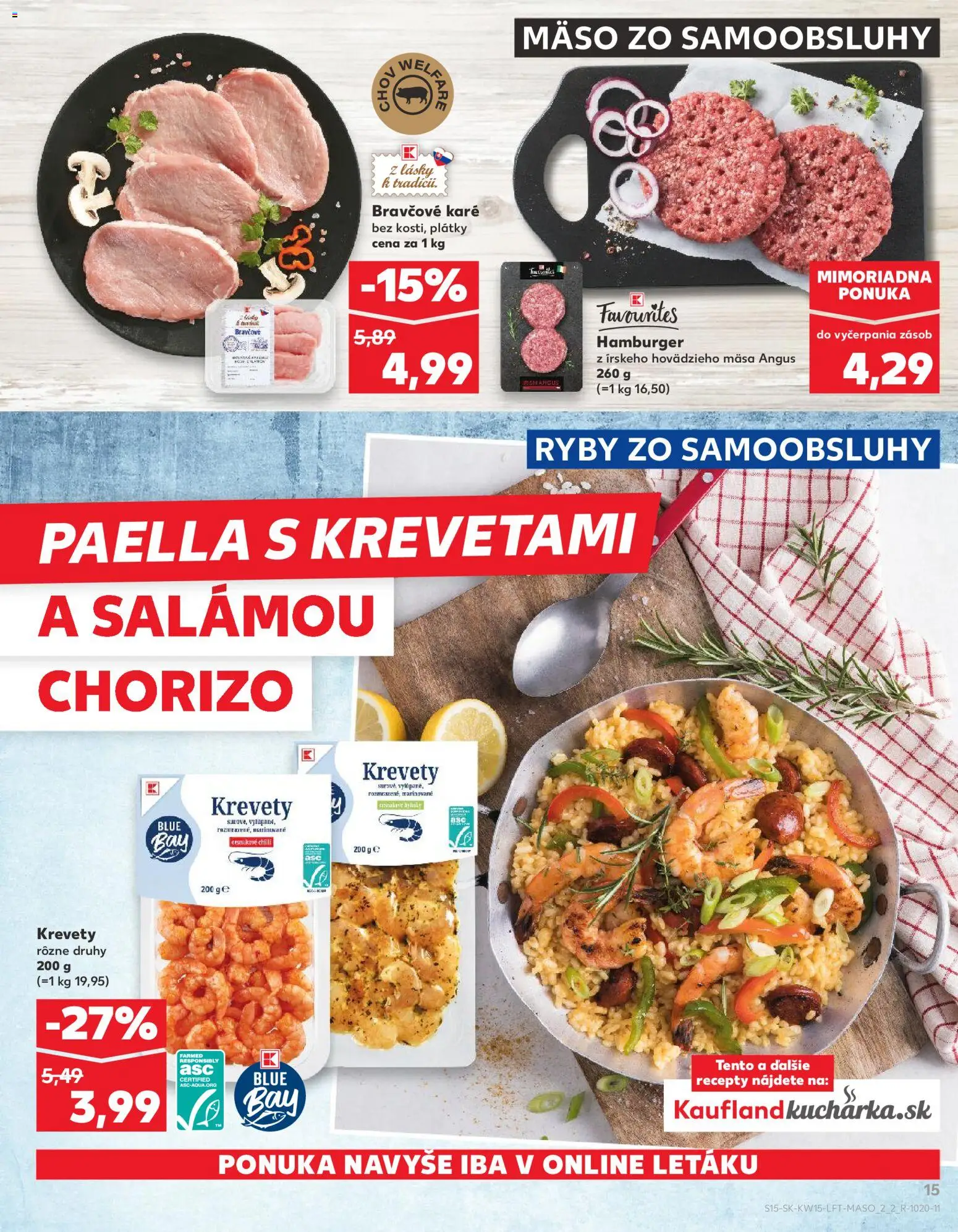 Kaufland SK akciós ujság - amely érvényes a következő dátumtól: 09.04.2026 | Oldal: 15 | Termékek: Hamburger, Chorizo