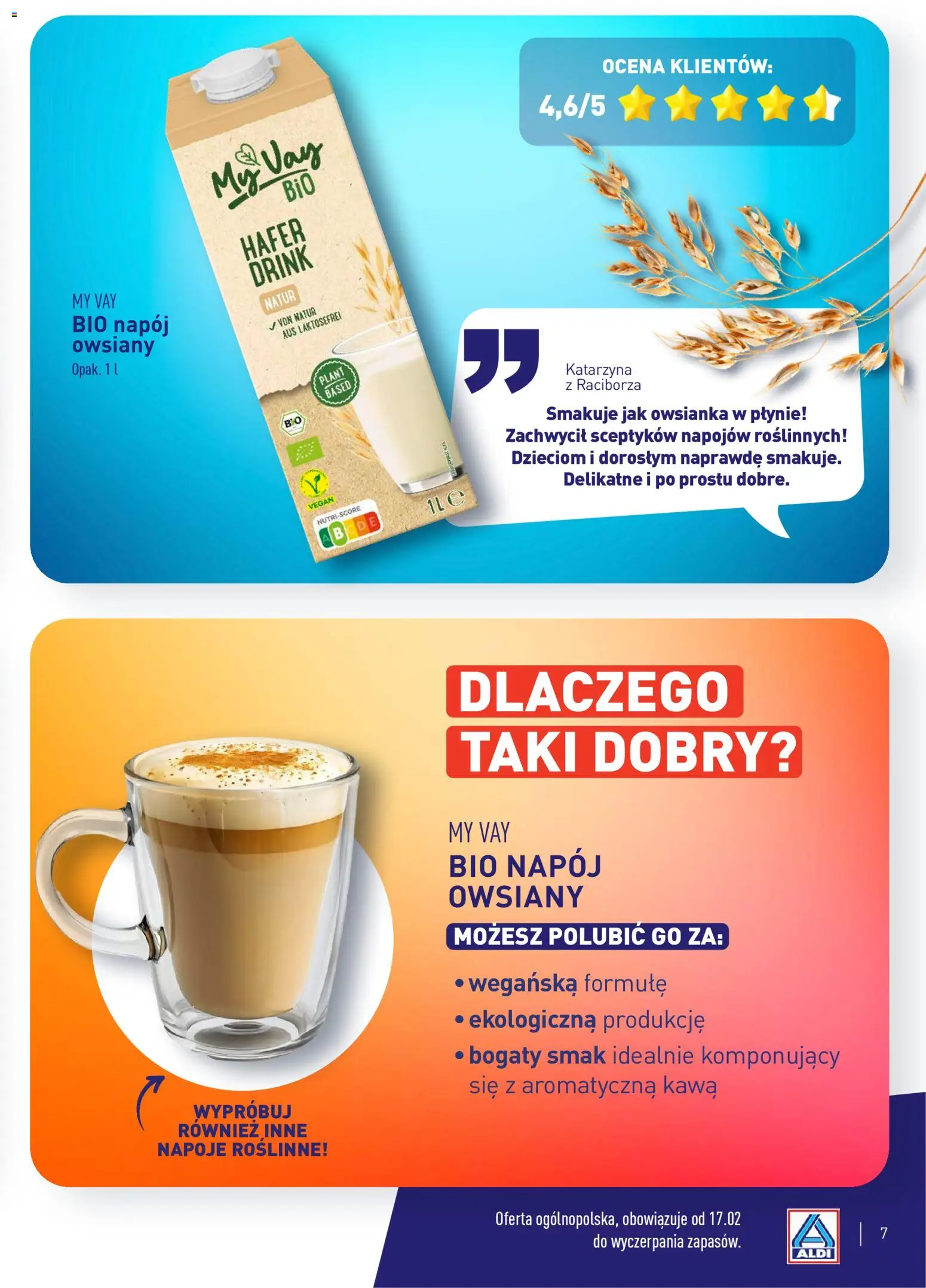 Aldi Polsko leták - Rozsmakuj się w polecanych produktach od 23.02.2026 | Strana: 7 | Produkty: Vegan