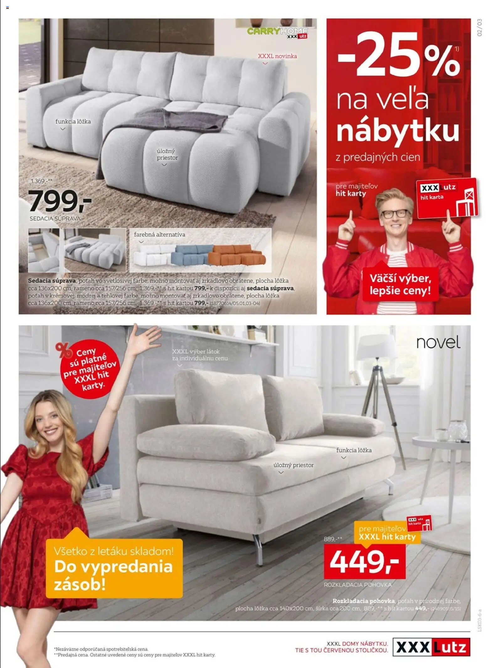 Nové XXXLutz akcie – leták je platný od 09.03.2026 | Strana: 3 | Produkty: Sedacia súprava, Rozkladacia pohovka, Pohovka