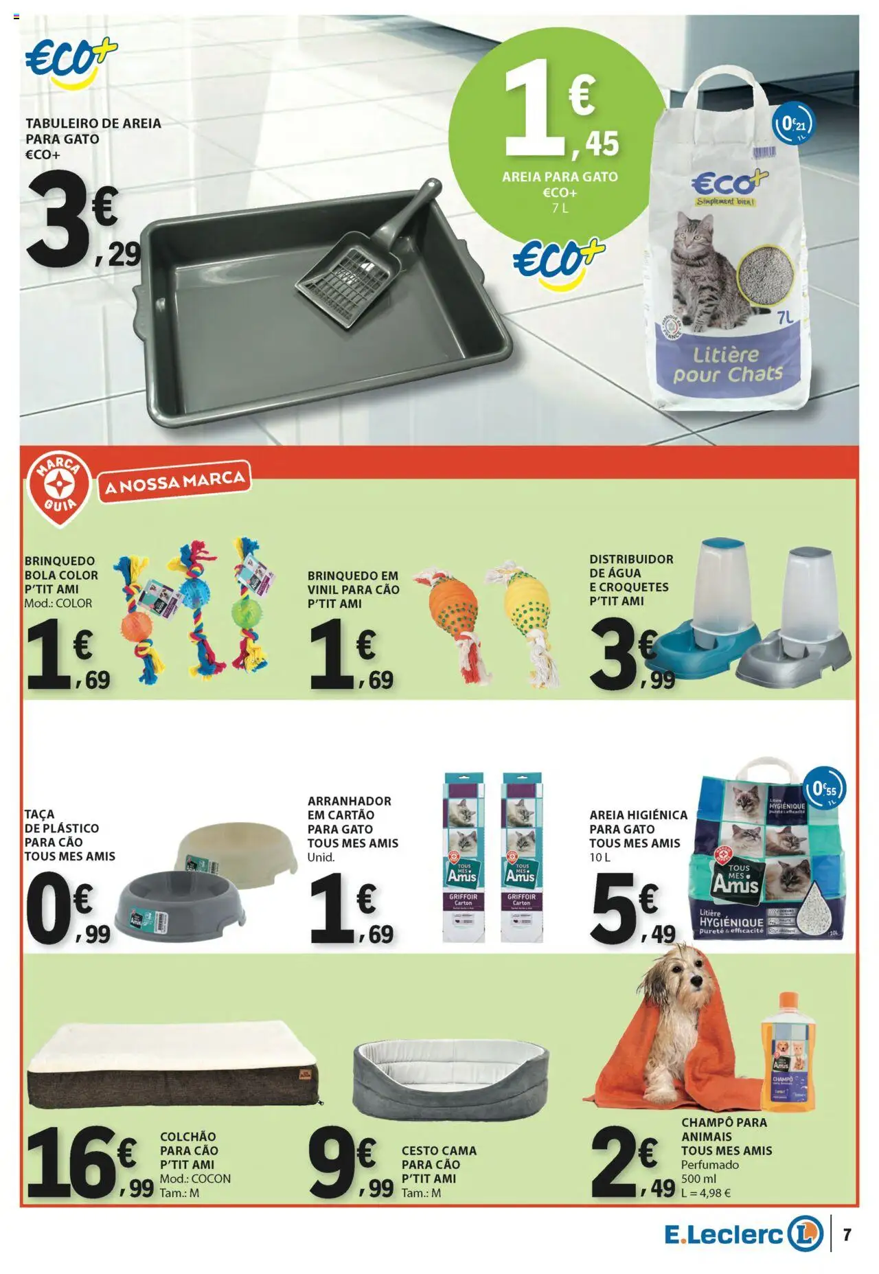 E.Leclerc - Folheto Não Alimentar │ válido de 14.08.2025 | Página: 7 | Produtos: Agua, Areia, Cama, Colchão