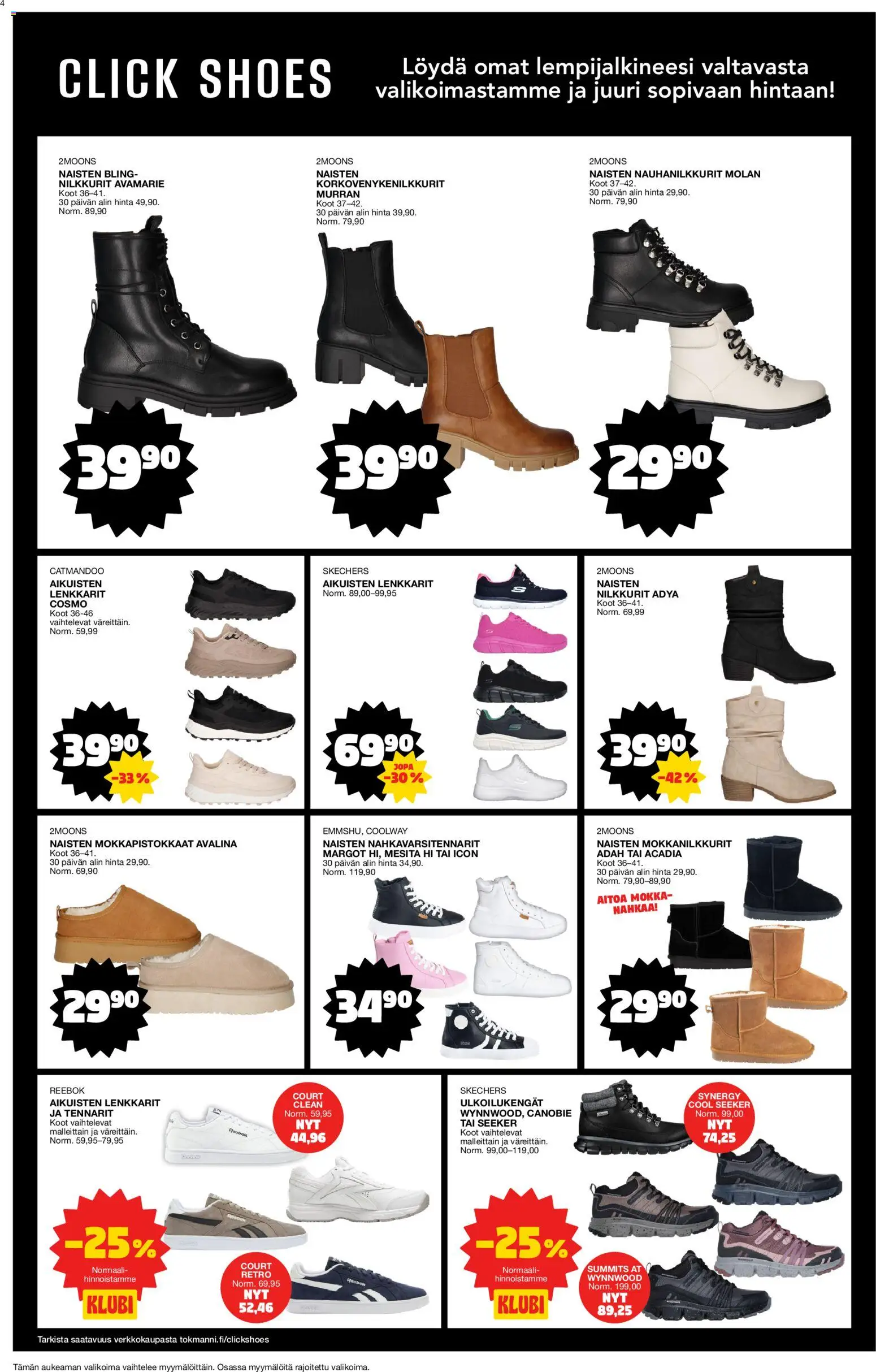 Tokmanni tarjoukset – voimassa 02.02.2026 alkaen | Sivu: 4 | Tuotteet: Nilkkurit, Lenkkarit