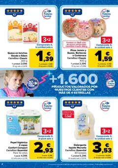 Vista previa Carrefour folleto válido desde el 07.04.2026 | Página: 2 | Productos: Detergente, Pizza, Papel higienico, Barbacoa