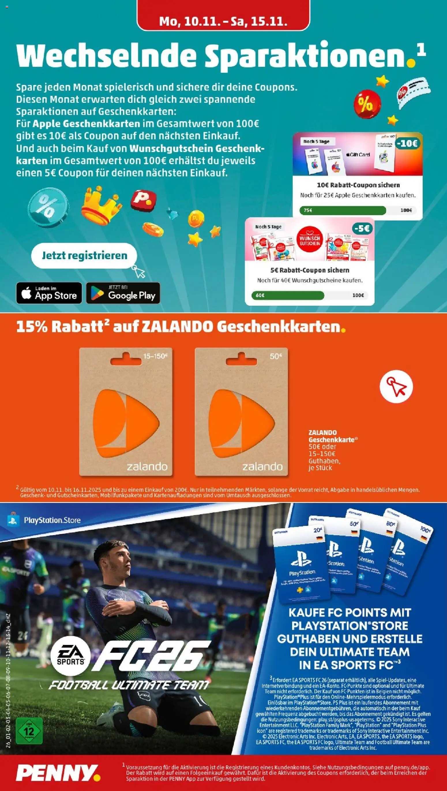 Penny - Niedersachsen – gültig ab 10.11.2025 | Seite: 26 | Produkte: Playstation, Sony, Apple, Football