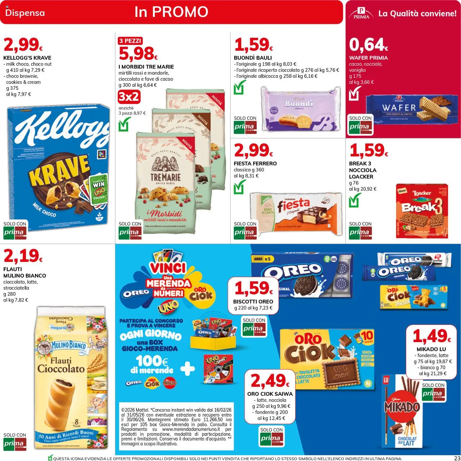 Volantino Basko del 24.02.2026 | Pagina: 23 | Prodotti: Cioccolato, Mandorle, Cacao, Stracciatella