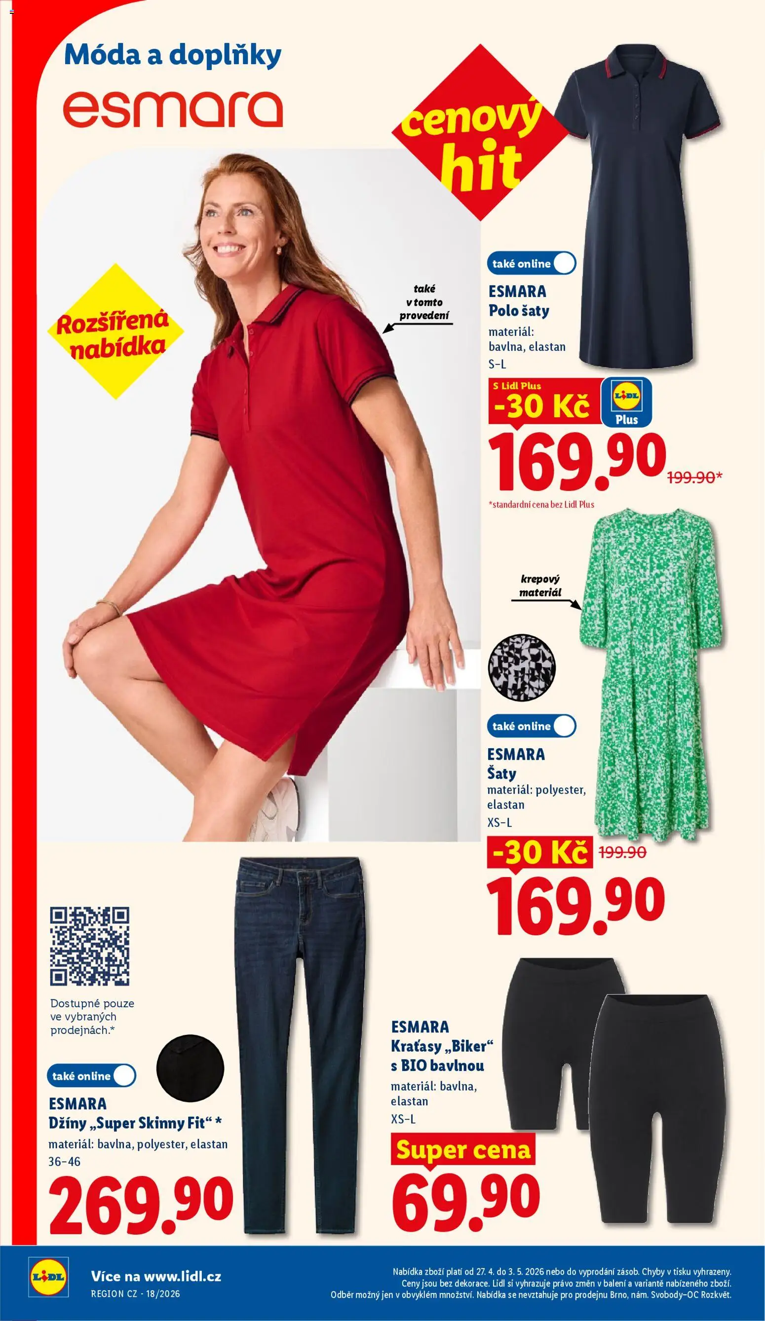 Lidl leták od 27.04.2026 | Strana: 38 | Produkty: Šaty, Kraťasy, Džíny