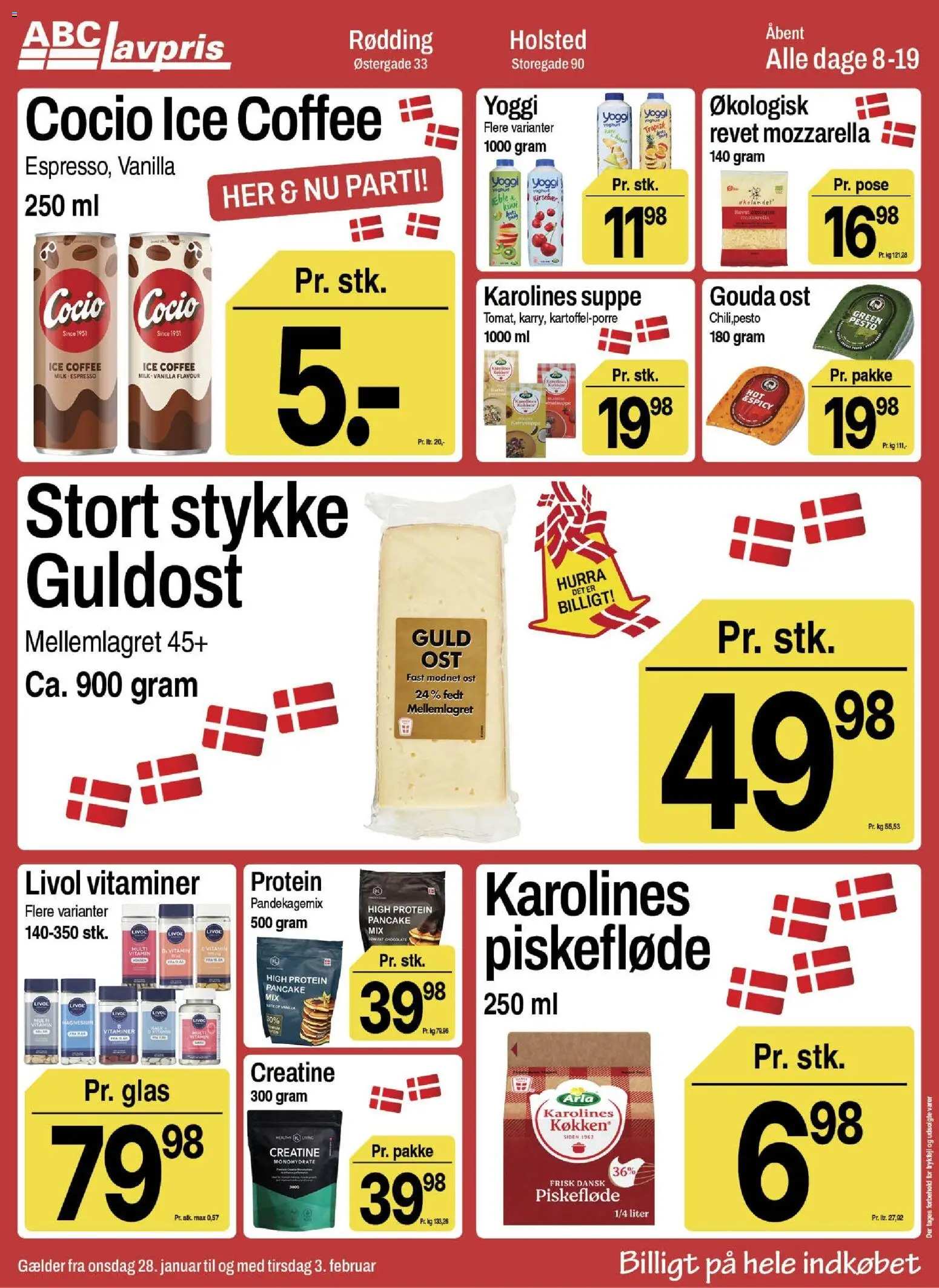 Abc Lavpris tilbudsavis – gyldig fra 28.01.2026 | Side: 5 | Produkter: Ost, Kiwi, Pesto, Suppe