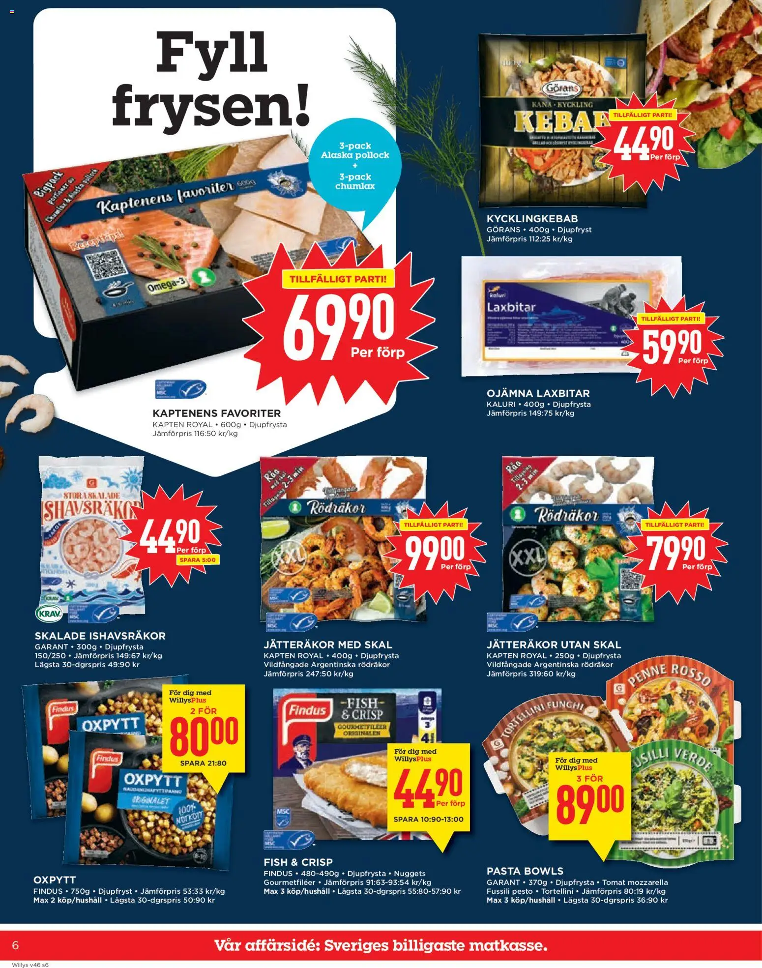 Willys reklamblad aktuell från 10.11.2025 | Sida: 6 | Produkter: Pasta, Pesto