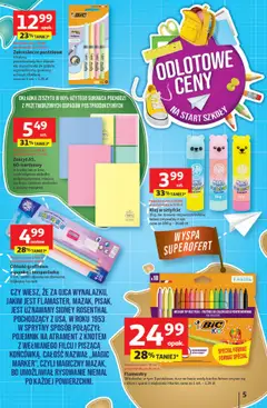 Auchan Gazetka - Pewność niskich cen Hipermarket od 31.07.2025 | Strona: 5 | Produkty: Temperówka, Zeszyt, Róż