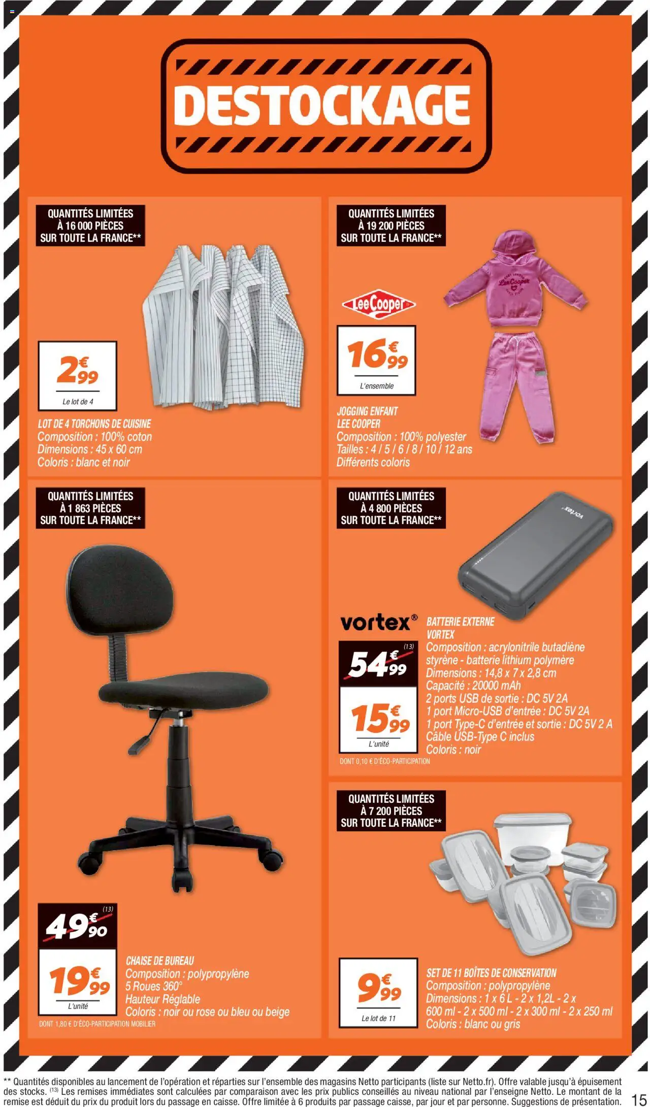  | Page: 15 | Produits: Câble, Coton, Chaise, Batterie