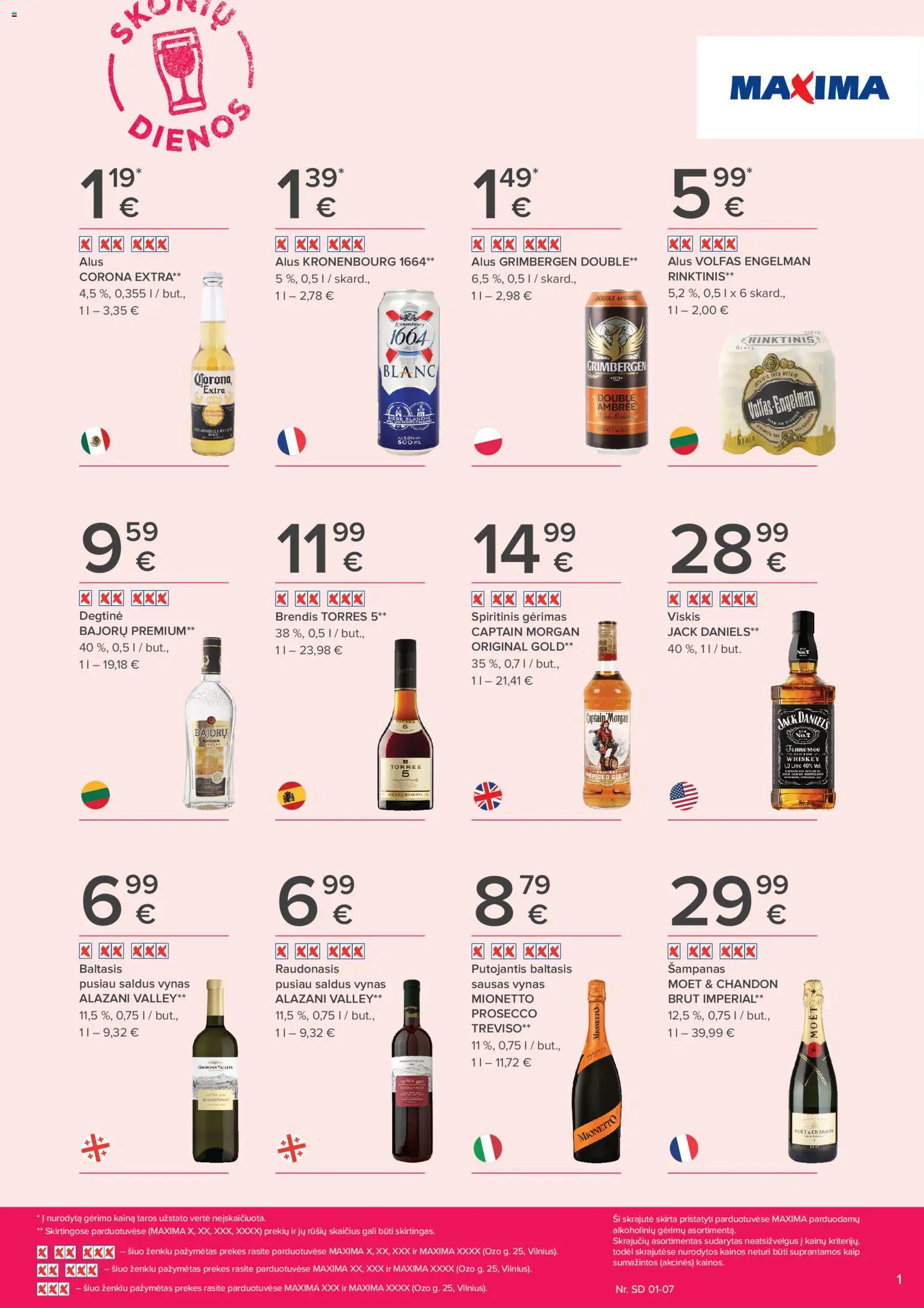 MAXIMA akcijos nuo 18.12.2025 | Puslapis: 1 | Prekių: Degtinė, Viskis, Vynas, Alus
