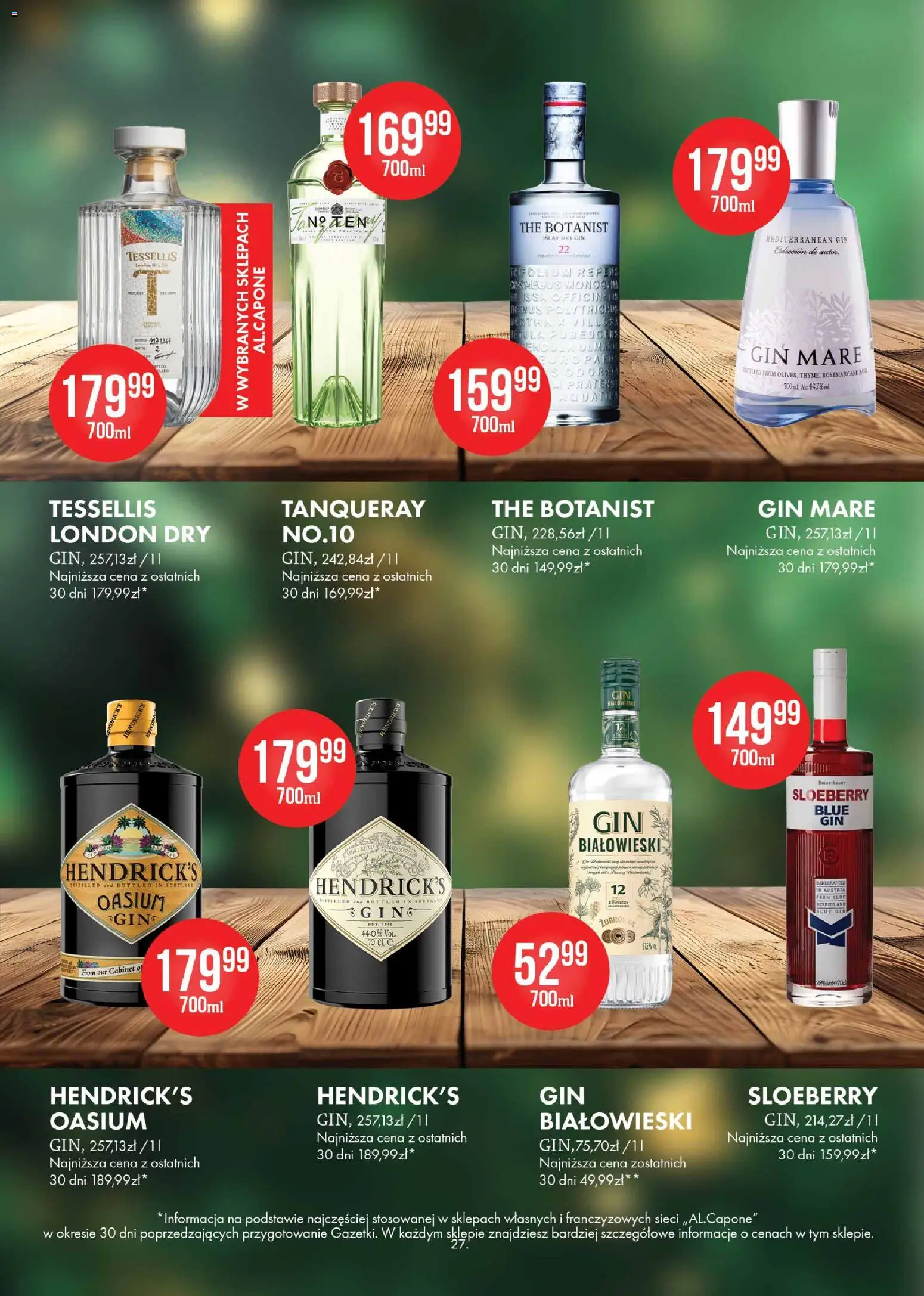 Al.Capone Gazetka od 13.11.2025 | Strona: 27 | Produkty: Gin