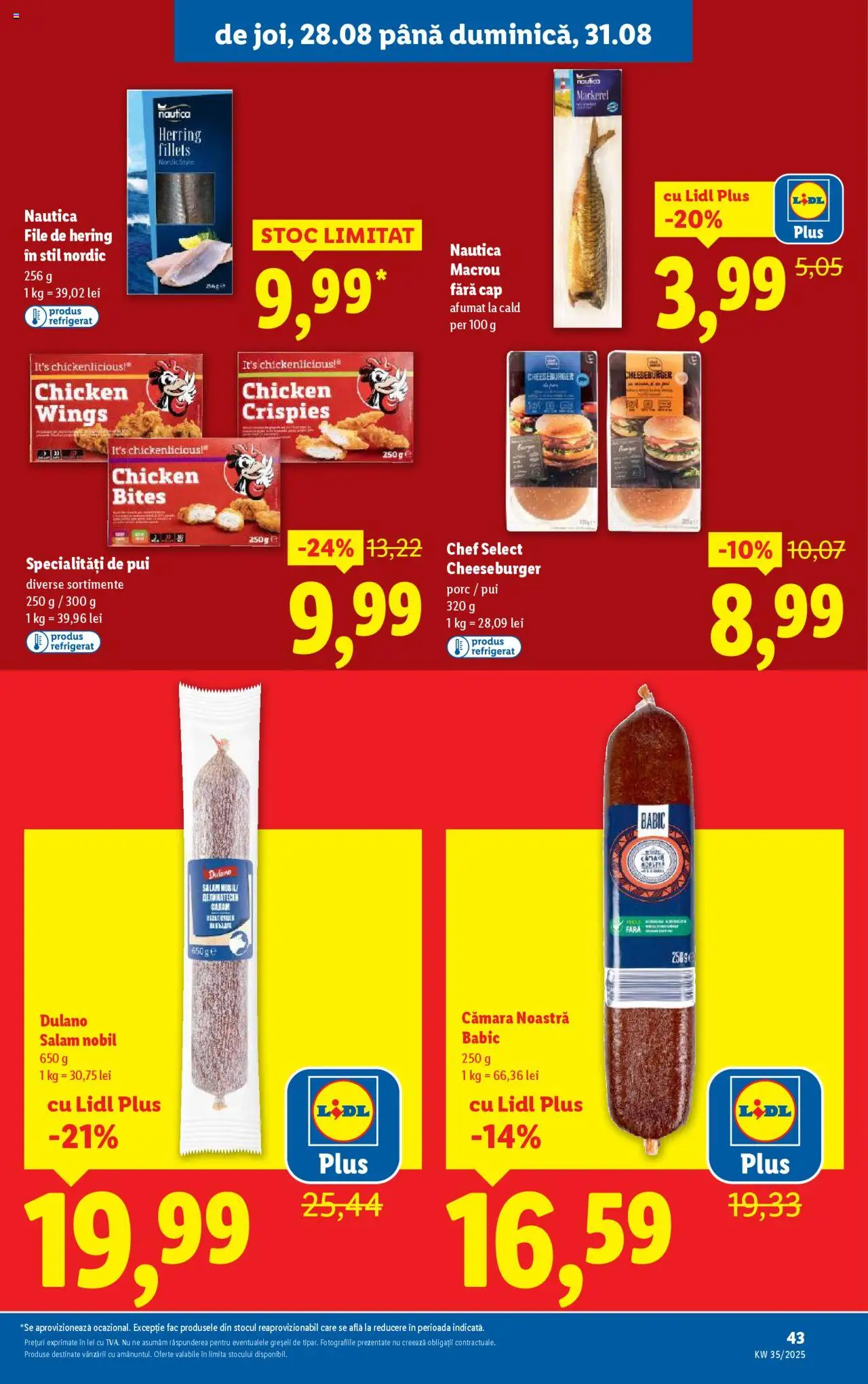 Catalog Lidl – valabil de la 25.08.2025 | Pagină: 57 | Produse: Hacıyatmaz Kedi Oyuncağı, Salam
