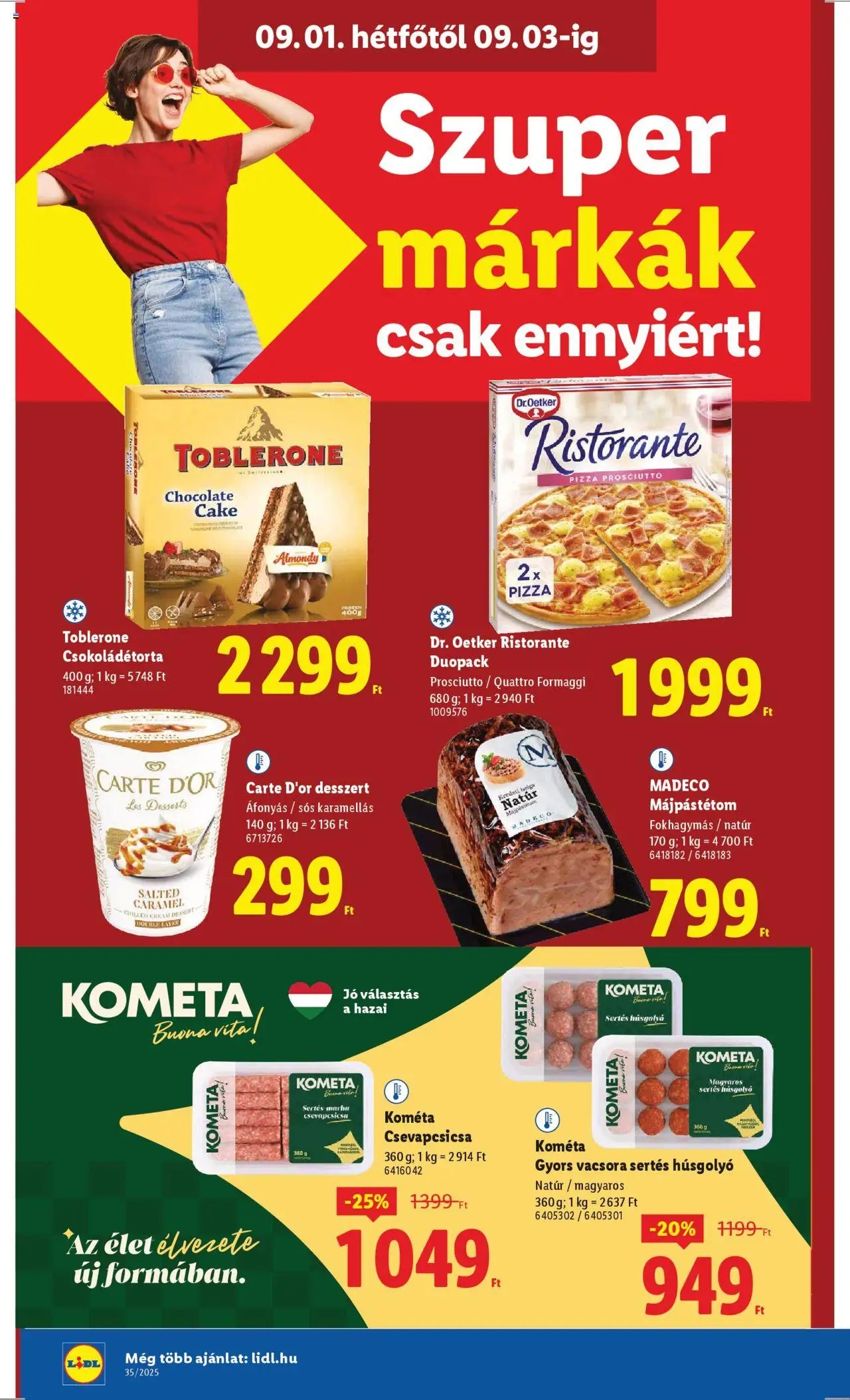 Lidl akciós ujság - amely érvényes a következő dátumtól: 28.08.2025 | Oldal: 66 | Termékek: Pizza