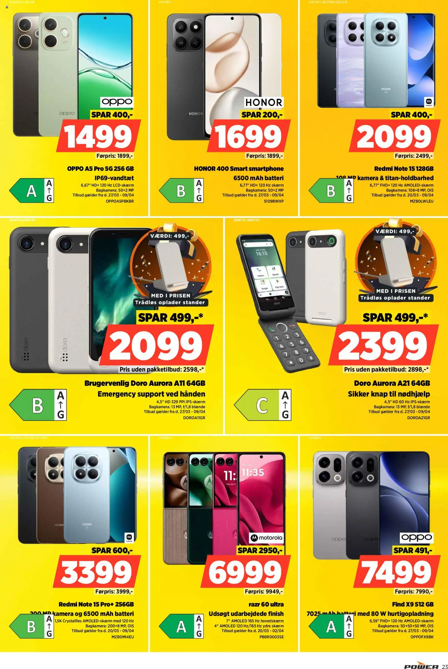 Power tilbudsavis – gyldig fra 01.04.2026 | Side: 23 | Produkter: Skærm, Telefon, Batteri, Kamera