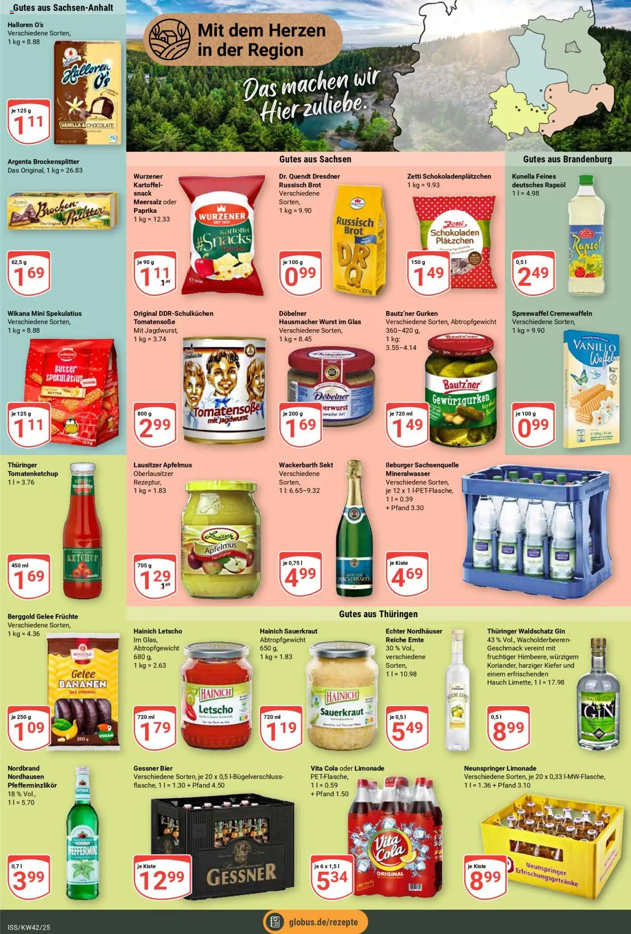 Globus Prospekt 	 – gültig ab 13.10.2025 | Seite: 16 | Produkte: Cola, Sekt, Bananen, Gurken