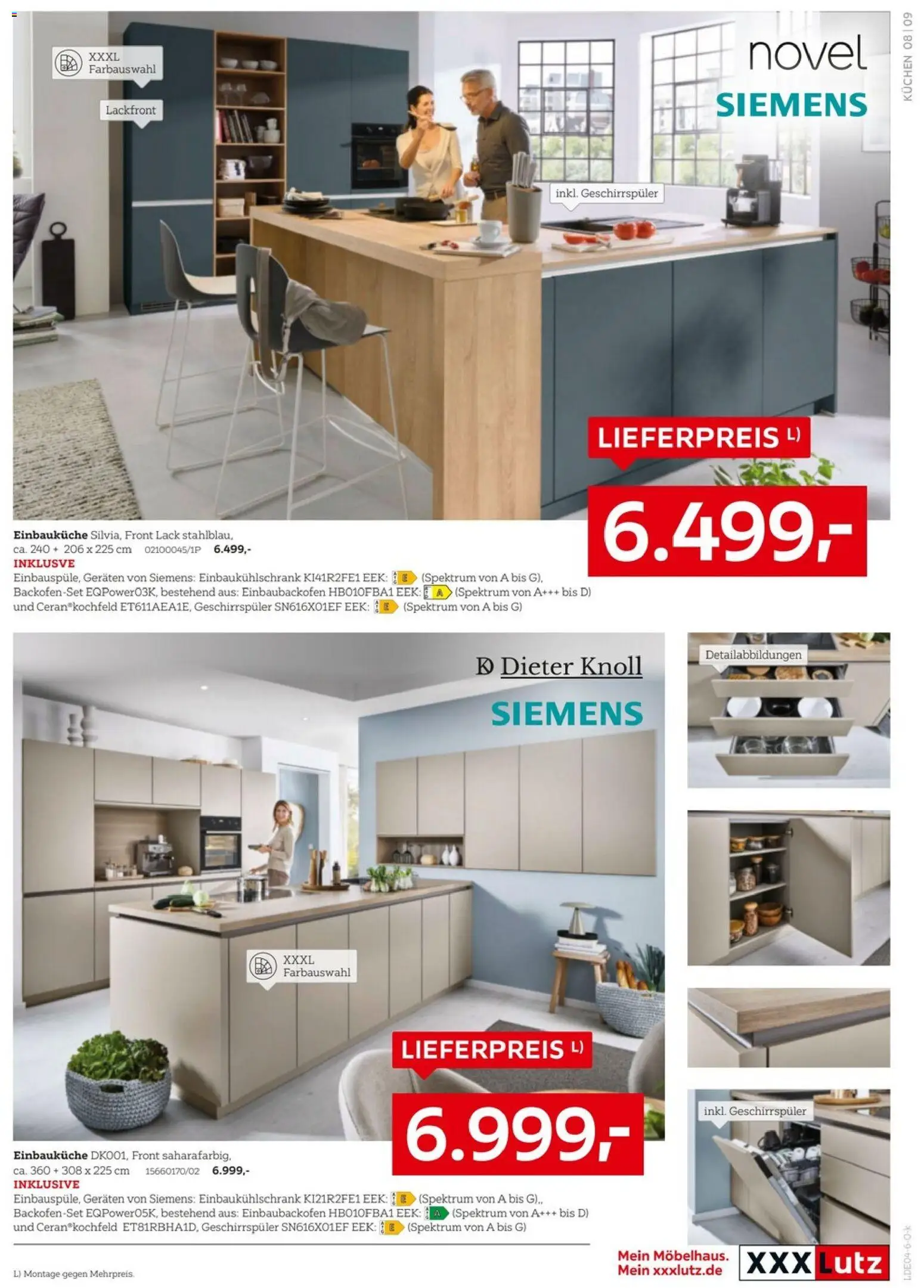 XXXLutz Nr. 1 bei Küchen – gültig ab 11.04.2026 | Seite: 9 | Produkte: Geschirrspüler, Einbauküche, Kochfeld, Kuchen