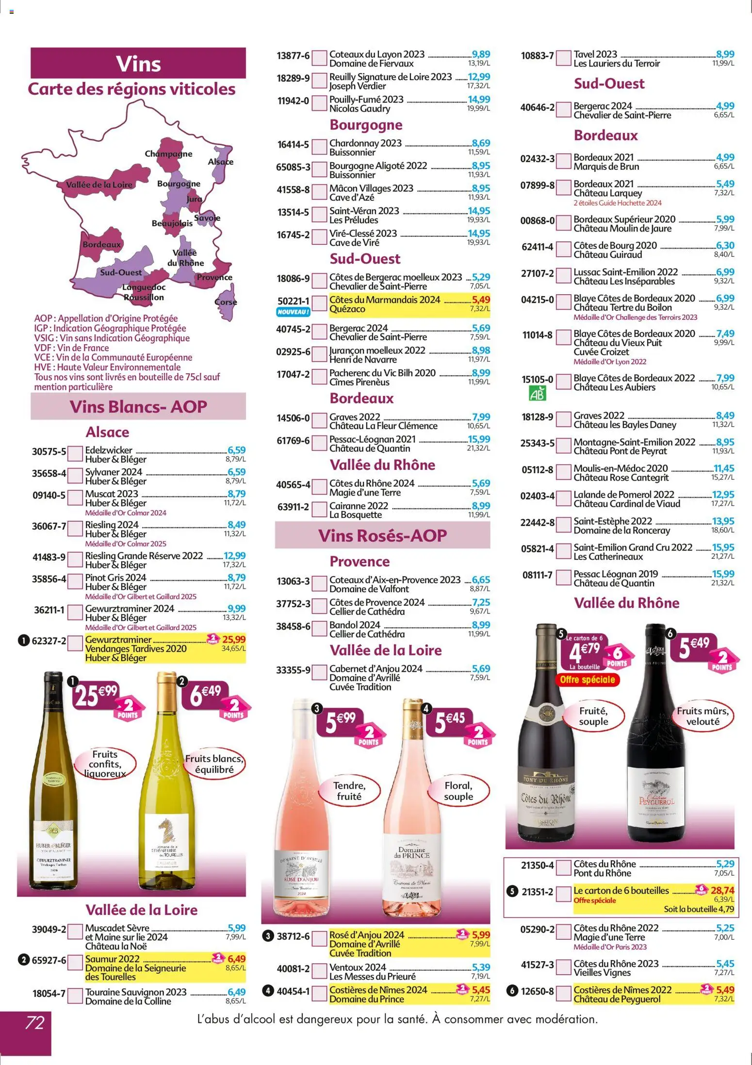 {H1} | Page: 72 | Produits: Champagne, Vin, Coteaux du layon