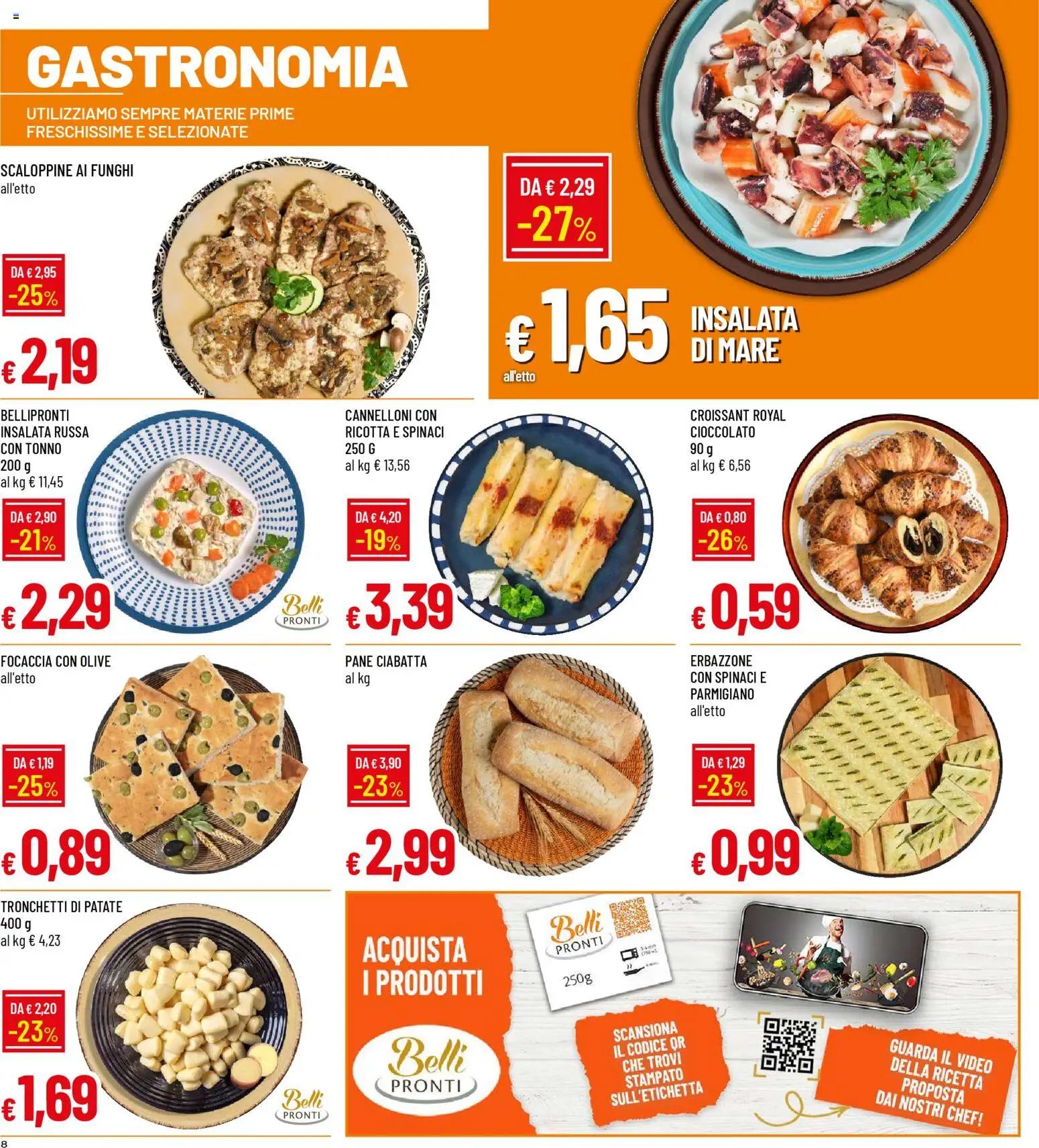 Volantino Galassia del 03.11.2025 | Pagina: 8 | Prodotti: Pane, Cioccolato, Spinaci, Parmigiano