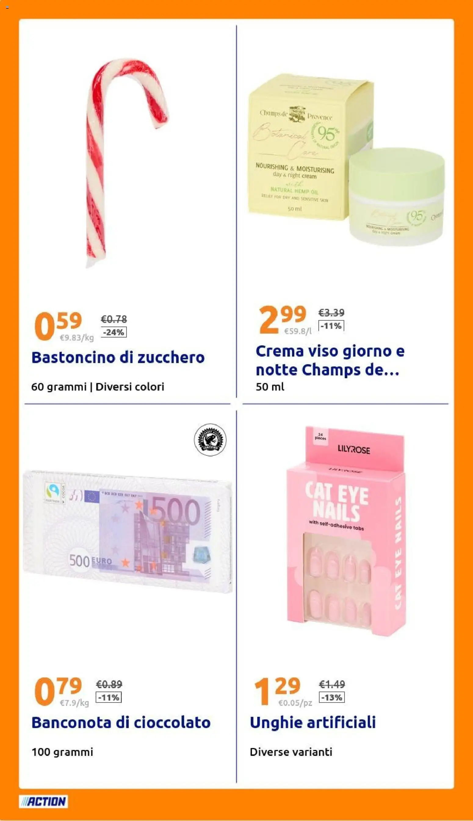 Volantino Action del 10.12.2025 | Pagina: 26 | Prodotti: Crema, Cioccolato, Crema viso, Zucchero