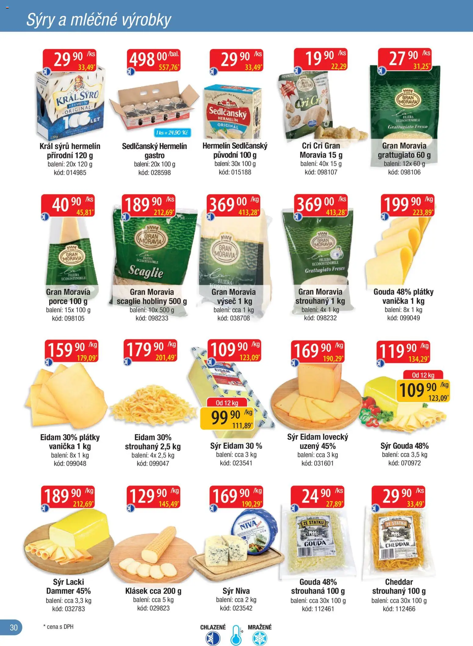 Astur & Qanto leták - Velkoobchod fresh 04/2026 od 01.04.2026 | Strana: 30 | Produkty: Gouda, Hermelín, Niva, Cheddar
