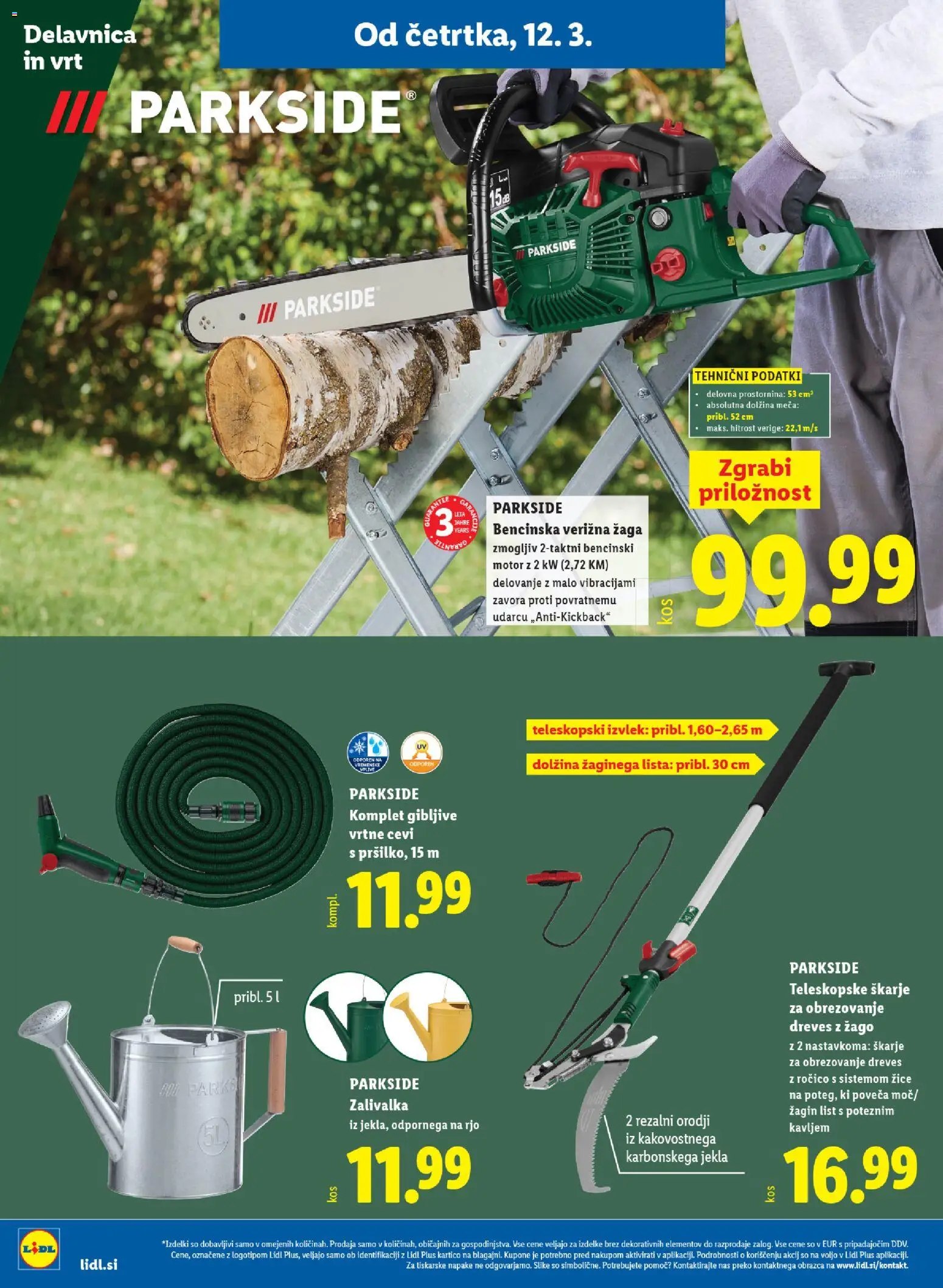 Novi Lidl katalog ponudbe – veljaven od 12.03.2026 | Stran: 32 | Izdelki: Verižna žaga