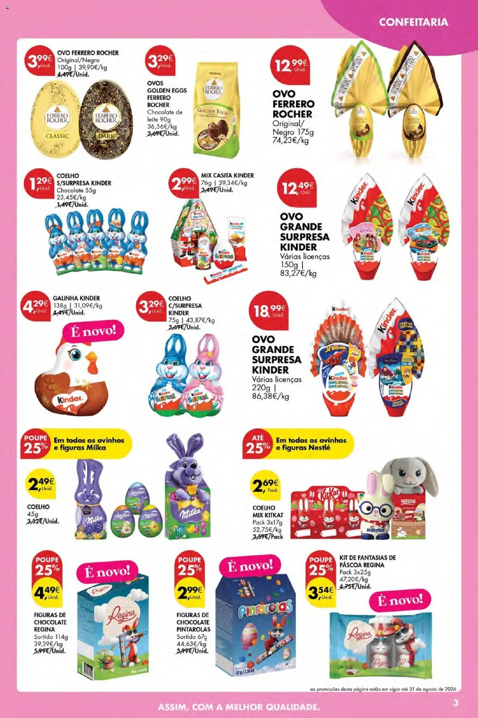 Pingo Doce Poupe Esta Semana Açores │ válido de 12.03.2026 | Página: 3 | Produtos: Ferrero rocher, Ovos, Chocolate, Coelho