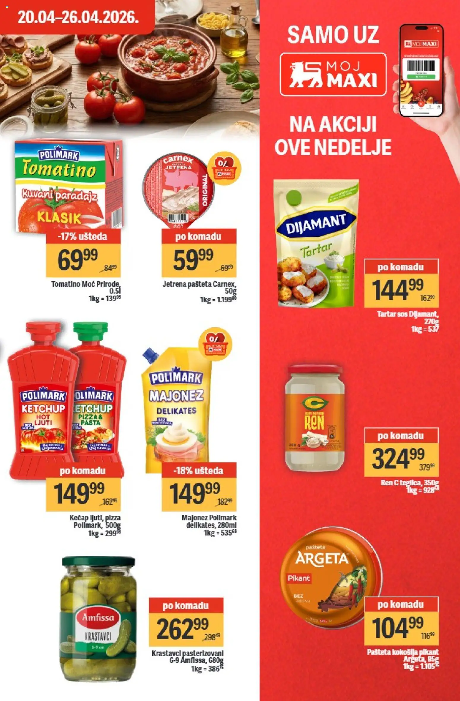 Maxi katalog - važi od 20.04.2026 | Strana: 19 | Proizvode: Majonez, Kečap, Krastavci, Paradajz