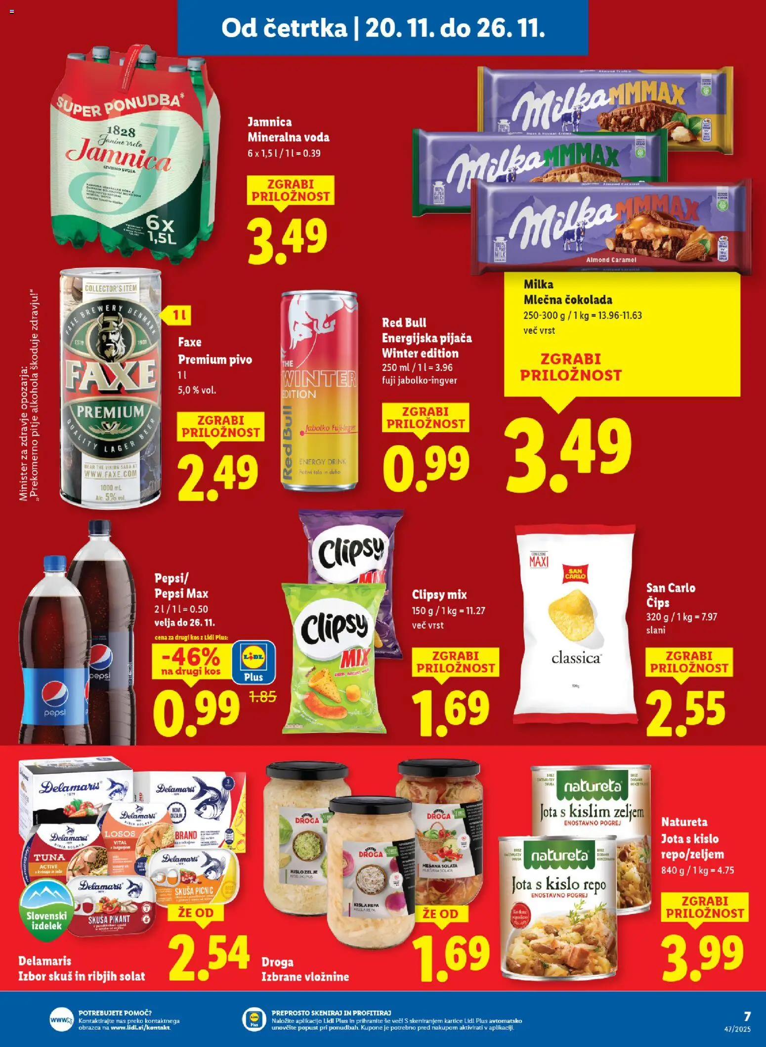 Novi Lidl katalog ponudbe – veljaven od 24.11.2025 | Stran: 9 | Izdelki: Kos, Cokolada, Pivo, Solata
