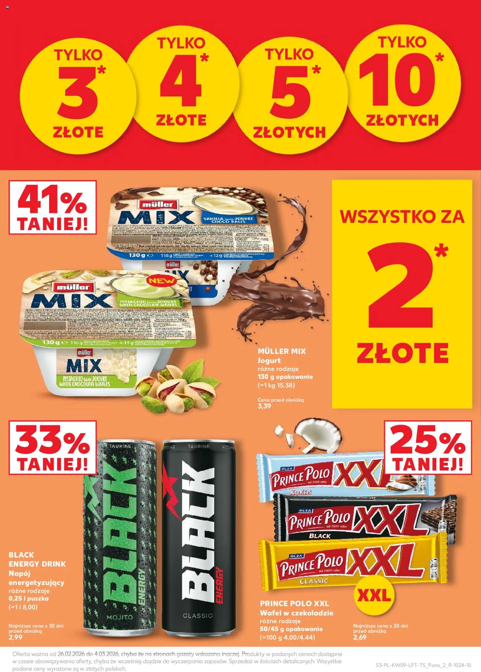 Kaufland Polsko leták od 26.02.2026 | Strana: 3 | Produkty: Jogurt, Mojito, Kokos, Energy drink