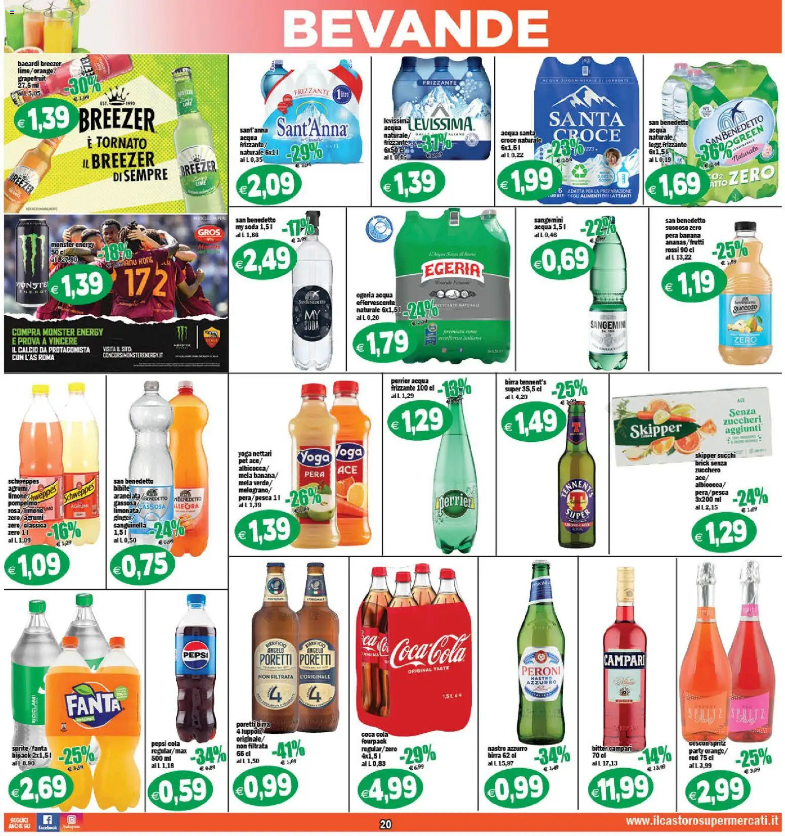 Volantino Il Castoro del 27.12.2025 | Pagina: 20 | Prodotti: Birra, Zucchero, Agrumi, Coca Cola