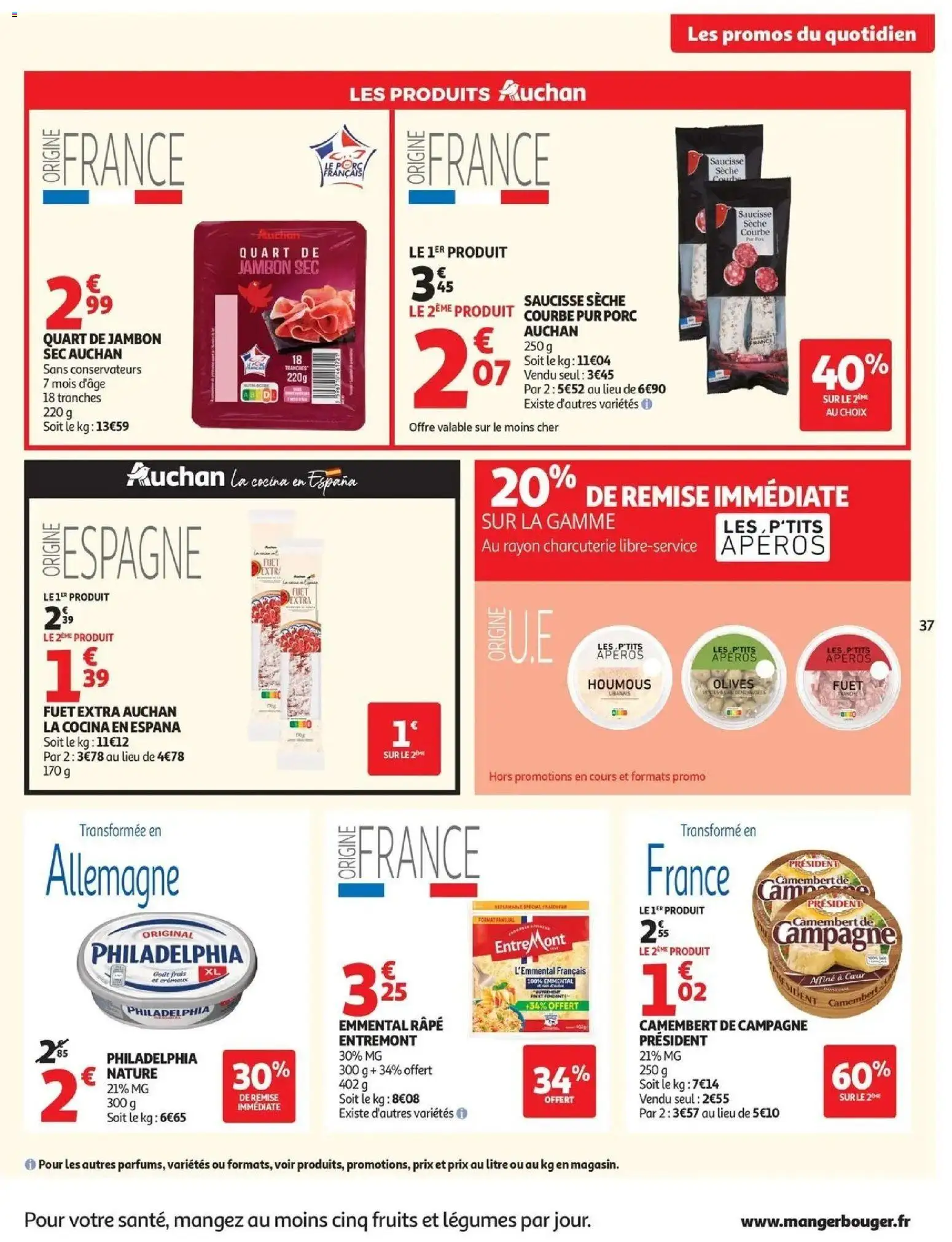 {H1} | Page: 39 | Produits: Emmental, Jambon, Saucisse, Porc