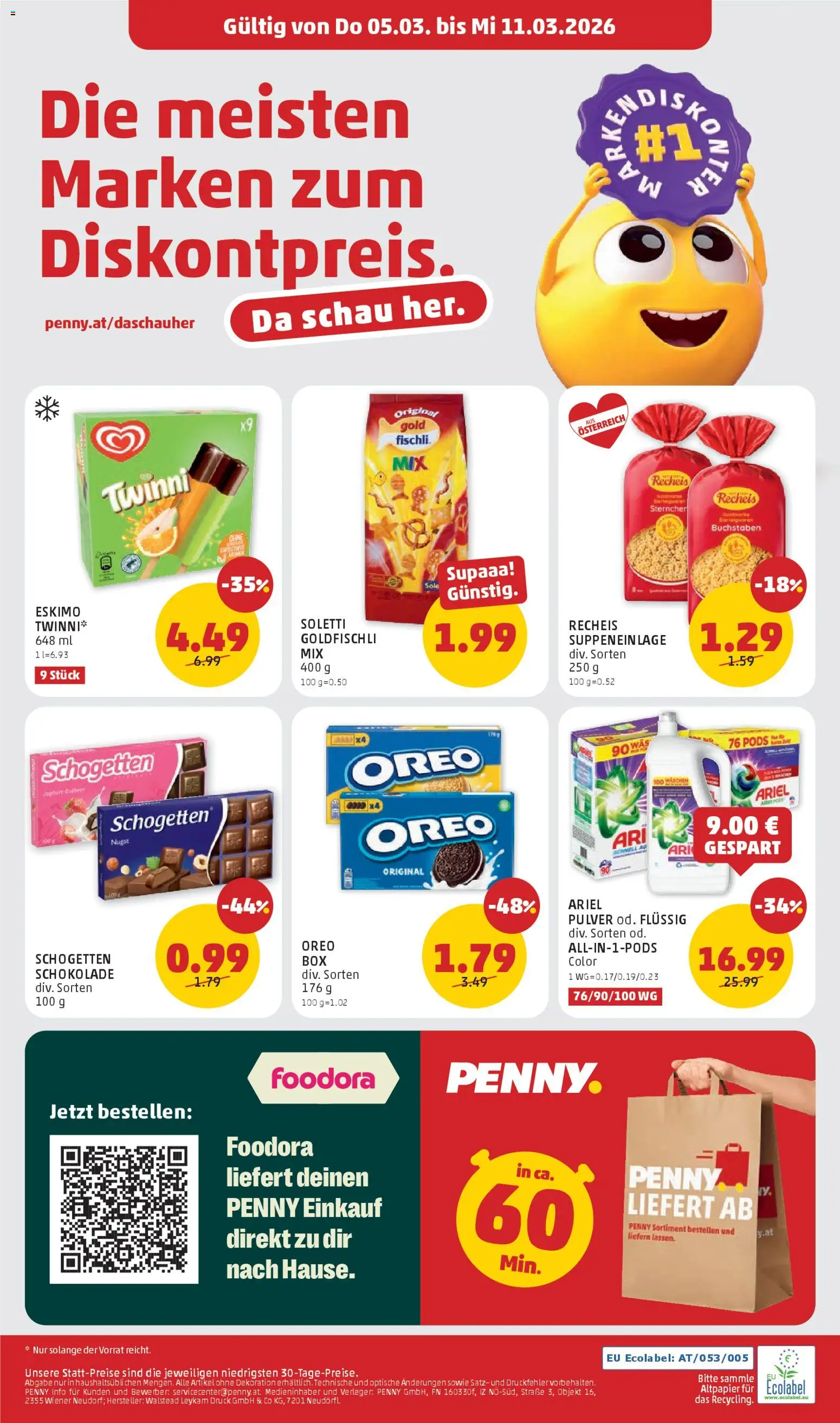 Penny Markt Eröffnung in 2345 Brunn am Gebirge gültig ab 05.03.2026 | Seite: 8 | Produkte: Schokolade