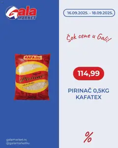 Gala MARKET šok cene - pregled Gala MARKET kataloga - važi od 16.09.2025