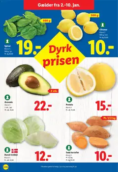 Lidl - Tilbudsavis gyldig fra 02.01.2026 | Side: 4 | Produkter: Søde kartofler, Citroner, Hvidkål, Avocado