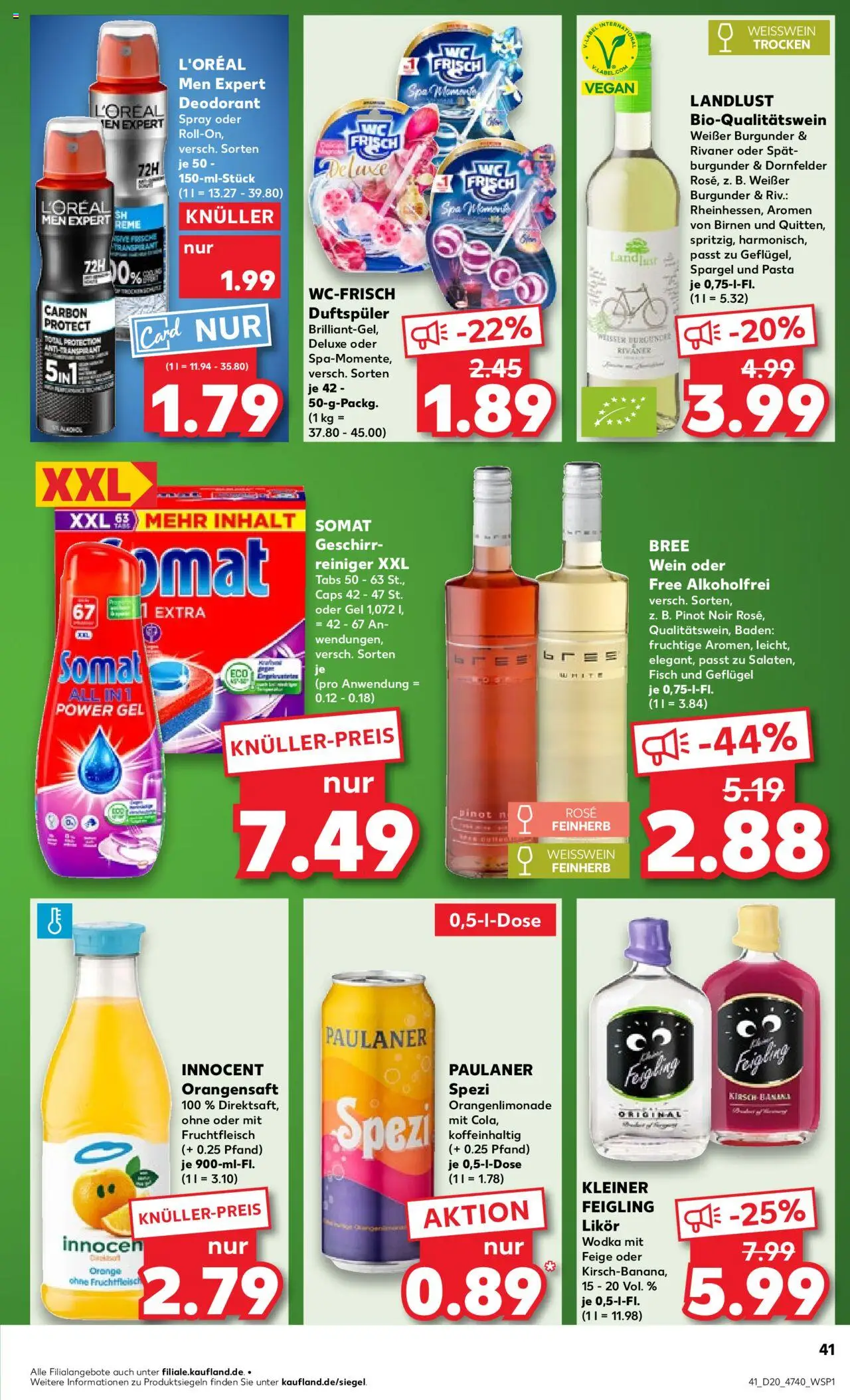Kaufland - Hannover, Bornumer Straße 141 - gültig ab dem 15.05.2025 | Seite: 41 | Produkte: Weißwein, Bree, Fisch, Paulaner