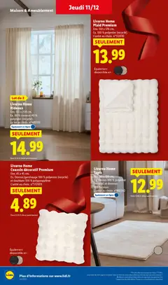 LIDL - Prévisualisation de Livarno Home Rideaux, Lot de 2. Env. 135 x 254 cm. Ex. 60% coton et 40% polyester (recyclé). Le lot au choix. n°485333 valide à partir de 11.12.2025 | Page: 48 | Produits: Coton, Tapis