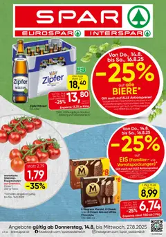 Vorschau von dem Prospekt - Spar Flugblatt - Oberösterreich gültig ab 14.08.2025