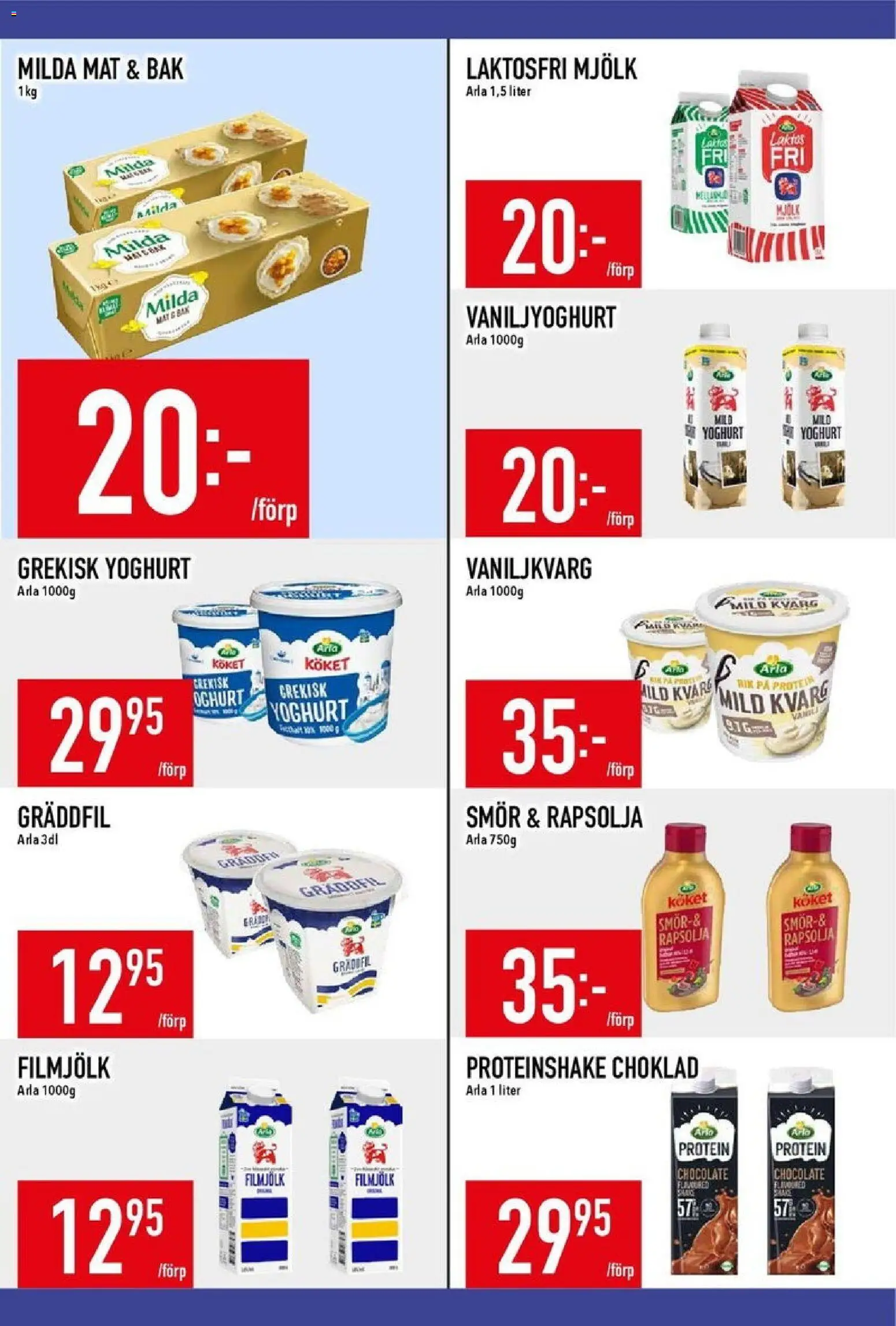Matdax reklamblad aktuell från 16.02.2026 | Sida: 10 | Produkter: Mjölk, Yoghurt, Gräddfil, Kvarg