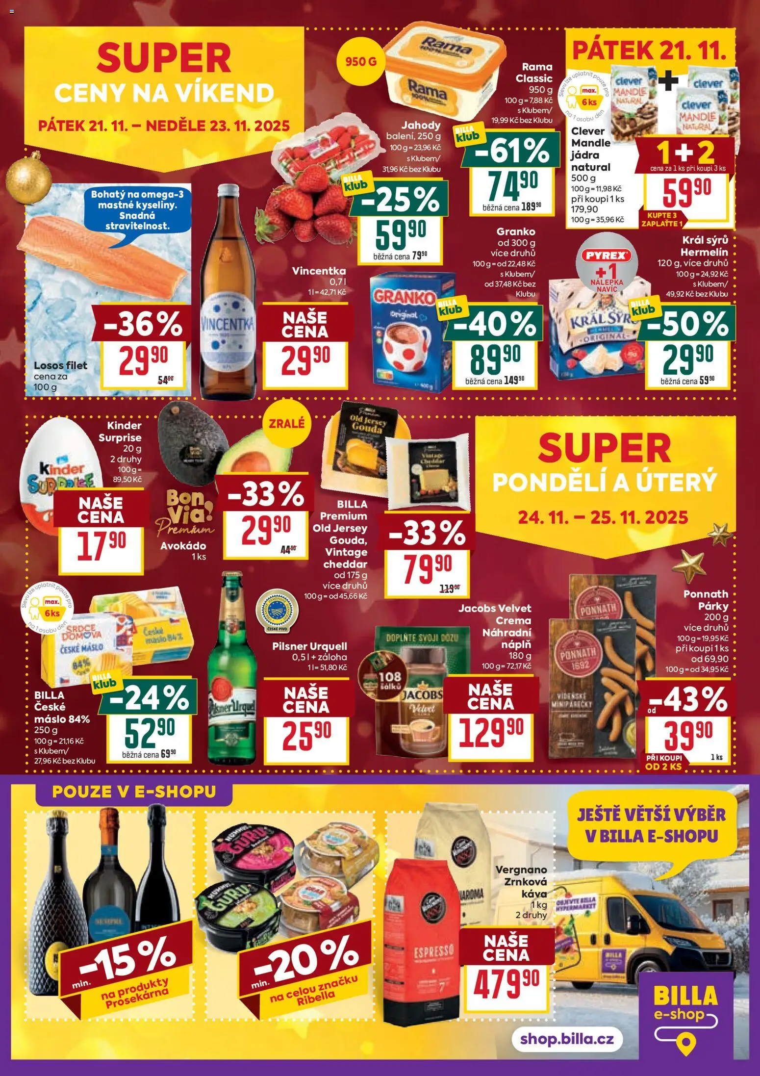 Billa Malý leták od 19.11.2025 | Strana: 4 | Produkty: Párky, Hermelín, Pilsner, Pilsner Urquell